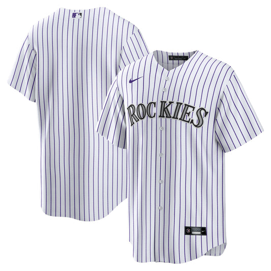Colorado Rockies Home Blank Replica Jersey - White | Stitched Baseball Jersey TJS1455