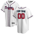 Atlanta Braves Home Replica Custom Jersey - White | Stitched Baseball Jersey TJS1396
