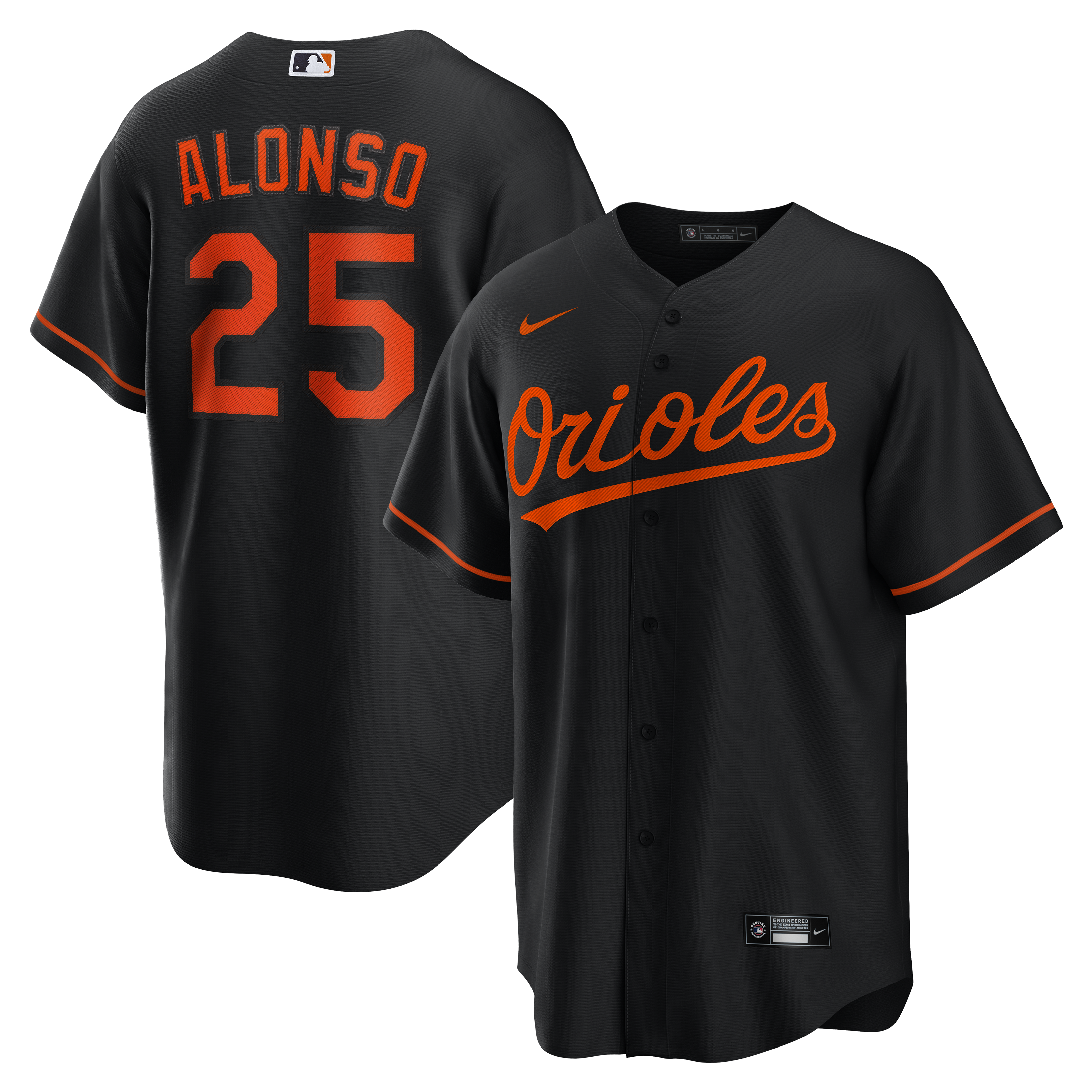 Pete Alonso Baltimore Orioles Alternate Replica Jersey - Black | Stitched Baseball Jersey TJS1449