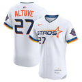 Jose Altuve Houston Astros 2025 City Connect Elite Player Jersey - White | Stitched Baseball Jersey TJS1332