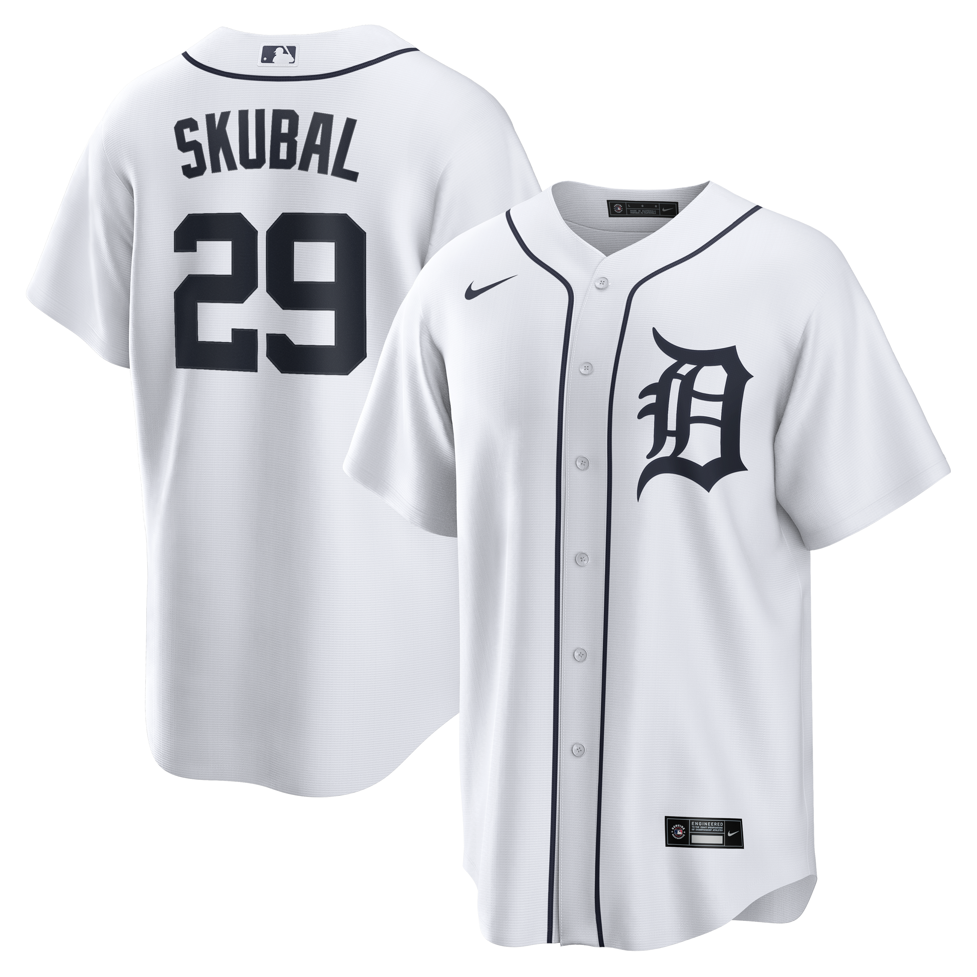 Tarik Skubal Detroit Tigers Home Replica Jersey - White | Stitched Baseball Jersey TJS1421