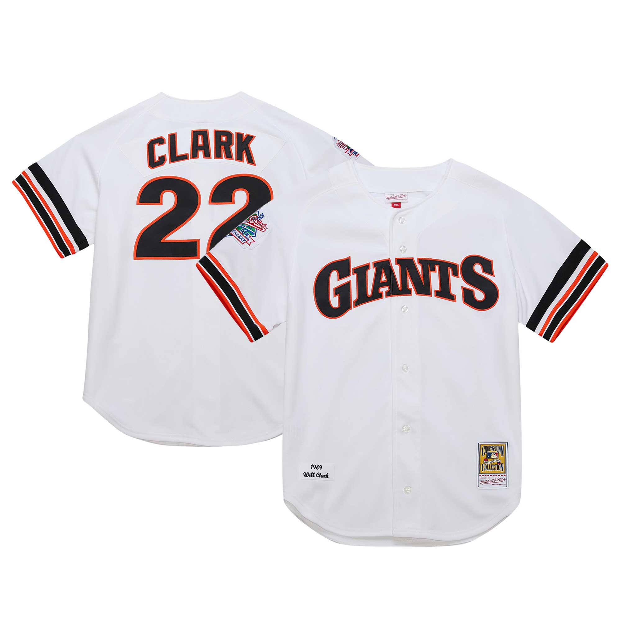 Will Clark San Francisco Giants M & N Cooperstown Collection 1989 Jersey - White | Stitched Baseball Jersey TJS1492