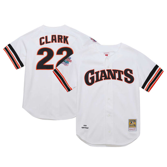 Will Clark San Francisco Giants M & N Cooperstown Collection 1989 Jersey - White | Stitched Baseball Jersey TJS1492
