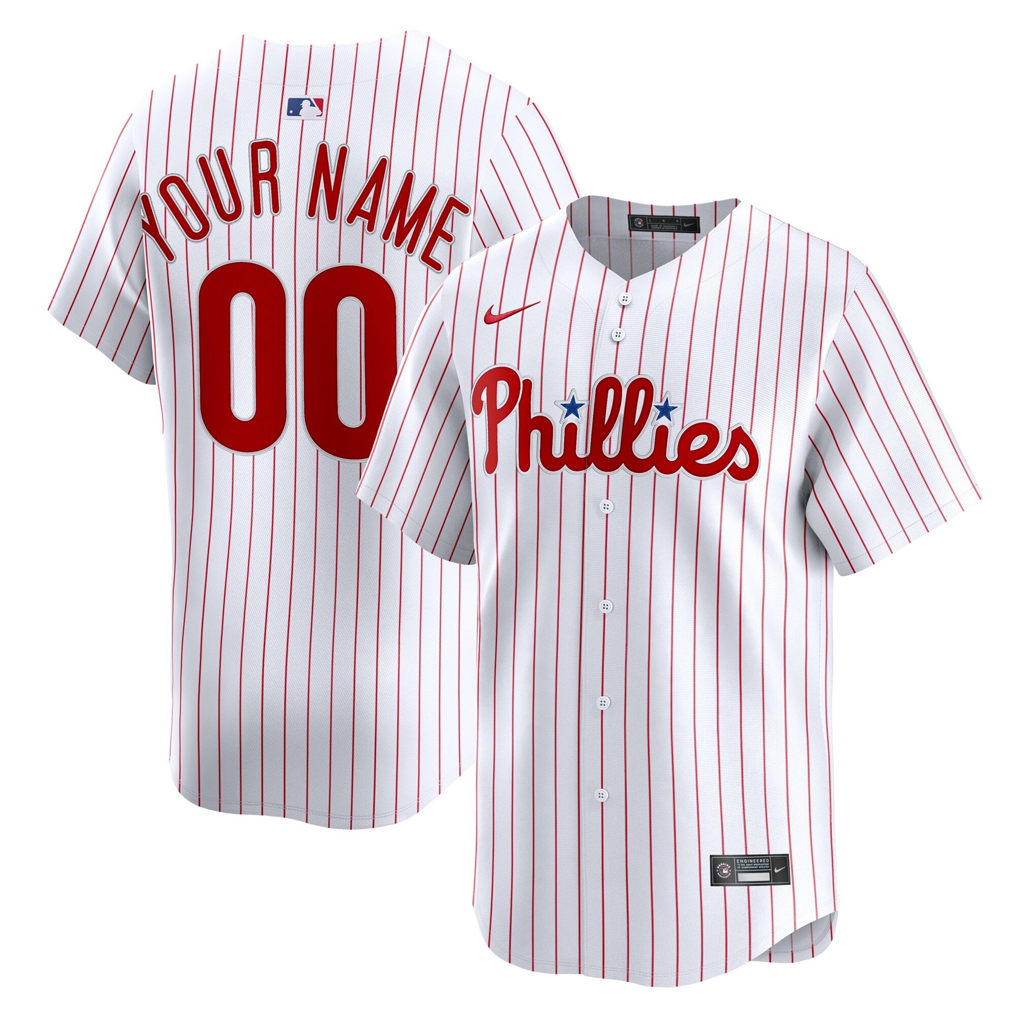 Philadelphia Phillies Home Limited Custom Jersey - White | Stitched Baseball Jersey TJS1416