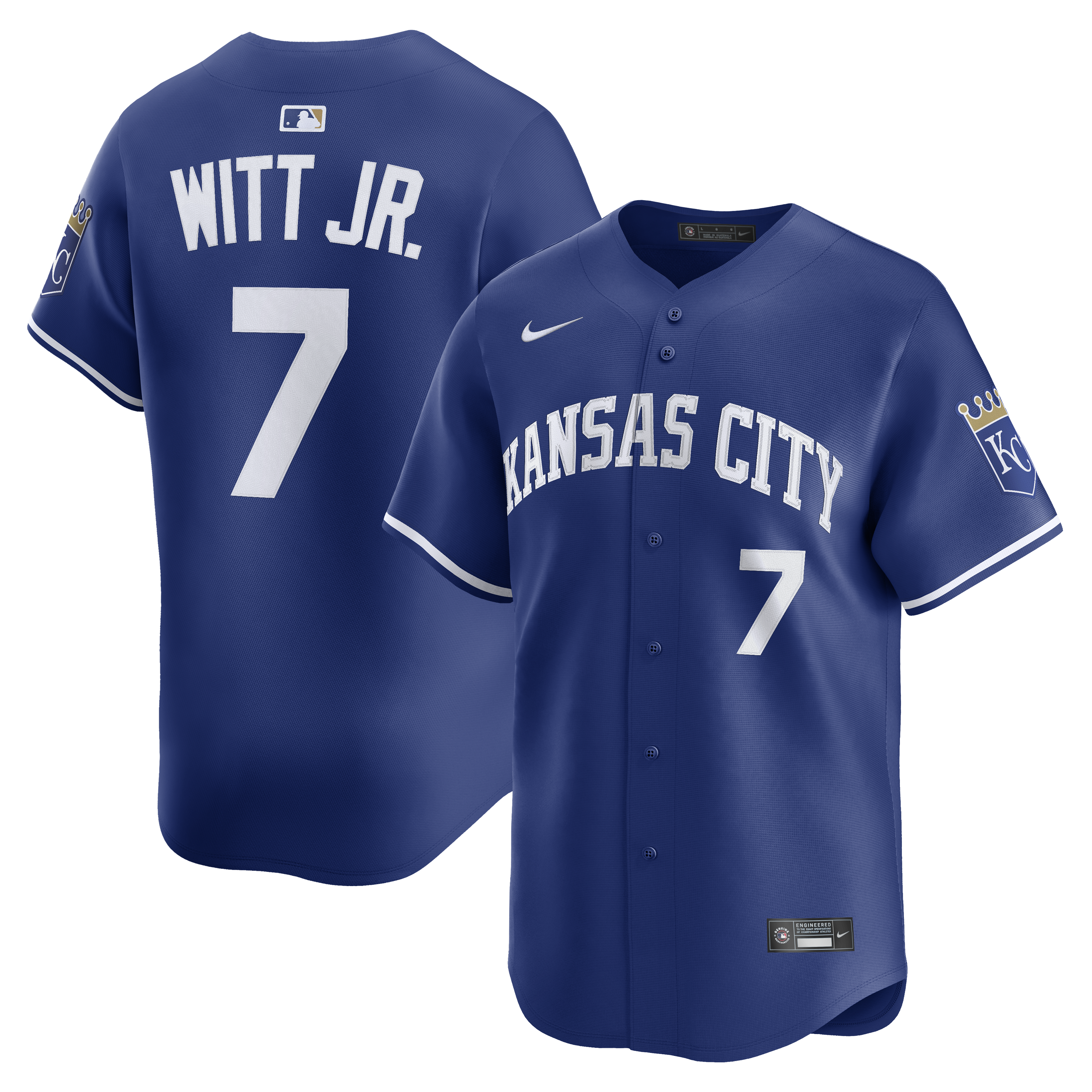 Bobby Witt Jr. Kansas City Royals Alternate 2 Limited Player Jersey - Royal | Stitched Baseball Jersey TJS1443