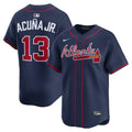 Ronald Acu�a Jr. Atlanta Braves Alternate Limited Jersey - Navy | Stitched Baseball Jersey TJS1466