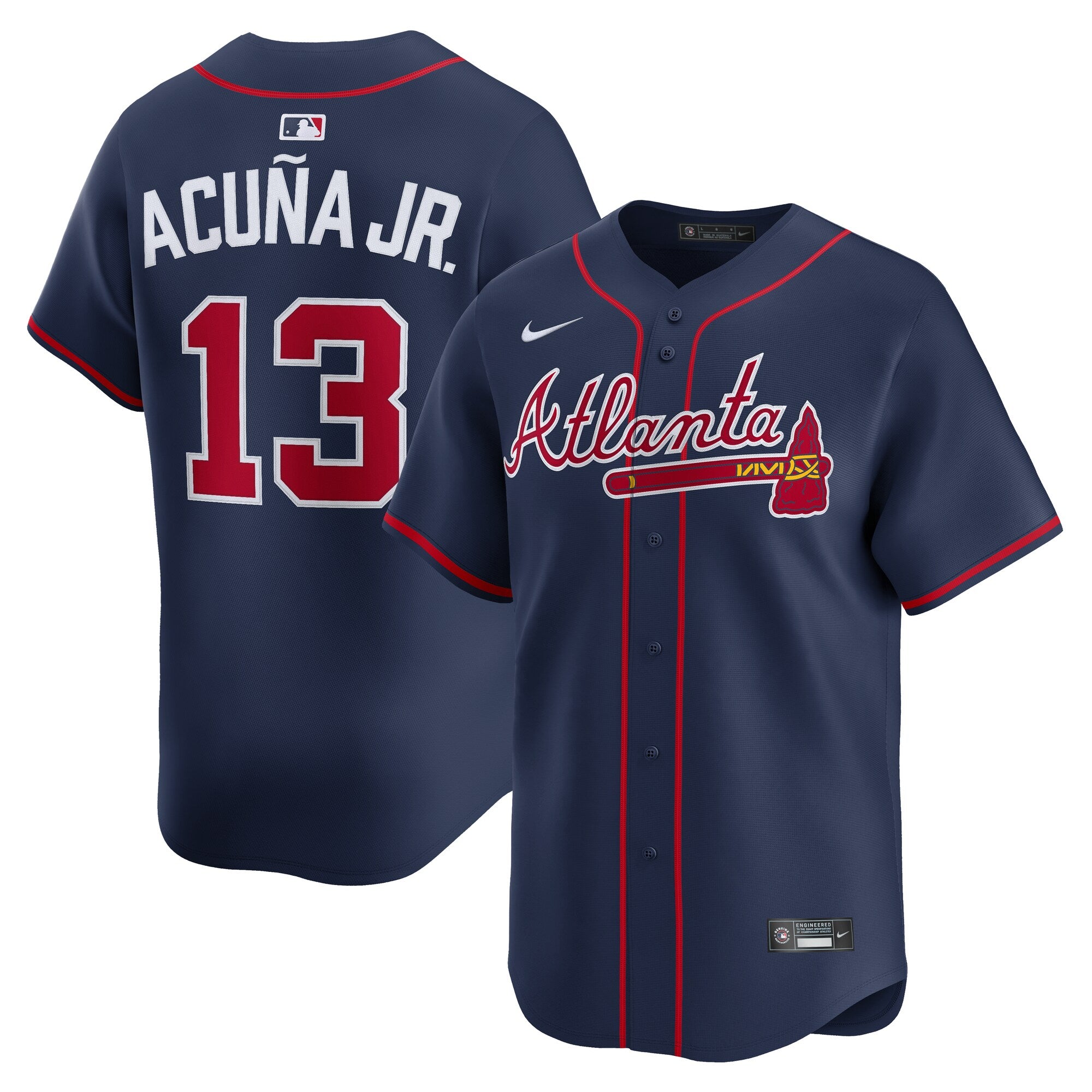 Ronald Acu�a Jr. Atlanta Braves Alternate Limited Jersey - Navy | Stitched Baseball Jersey TJS1466