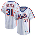 Mike Piazza New York Mets Throwback Cooperstown Collection Limited Jersey - White | Stitched Baseball Jersey TJS1435