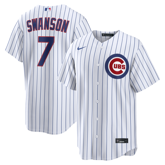Dansby Swanson Chicago Cubs Home Replica Jersey - White | Stitched Baseball Jersey TJS1399