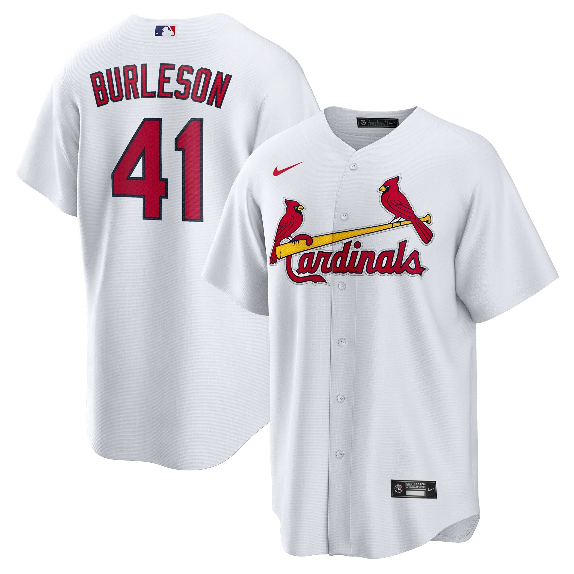 Alec Burleson St. Louis Cardinals Home Replica Jersey - White | Stitched Baseball Jersey TJS1363