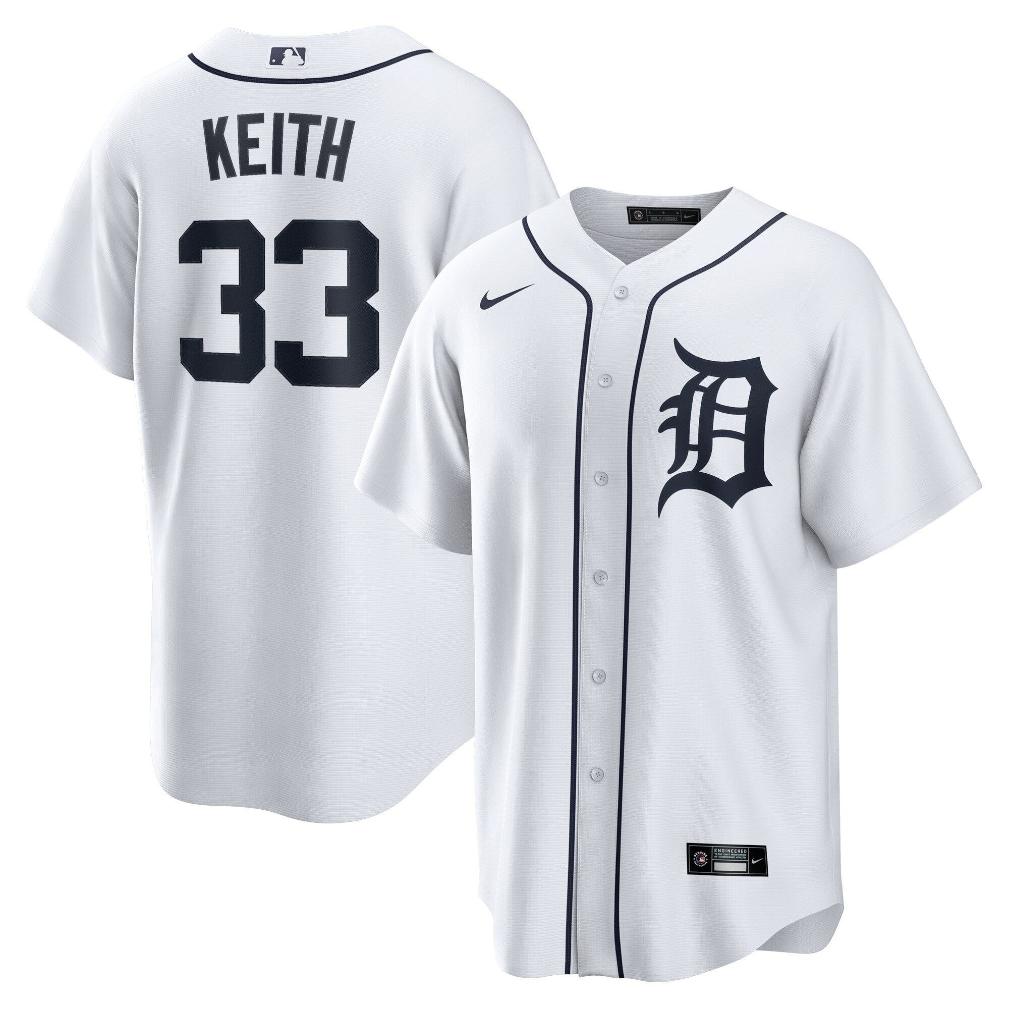 Colt Keith Detroit Tigers Home Replica Jersey - White | Stitched Baseball Jersey TJS1389