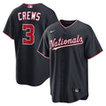 Dylan Crews Washington Nationals Alternate Replica Jersey - Navy | Stitched Baseball Jersey TJS1378