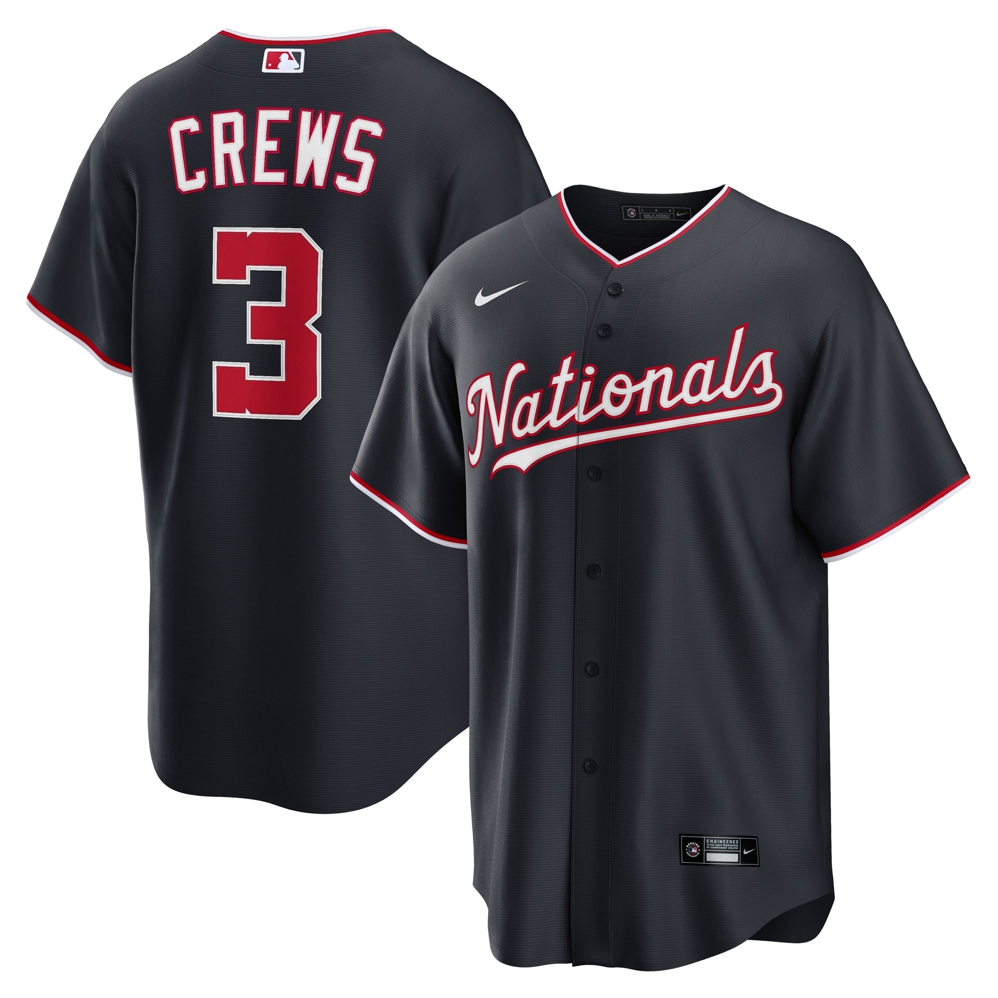 Dylan Crews Washington Nationals Alternate Replica Jersey - Navy | Stitched Baseball Jersey TJS1378