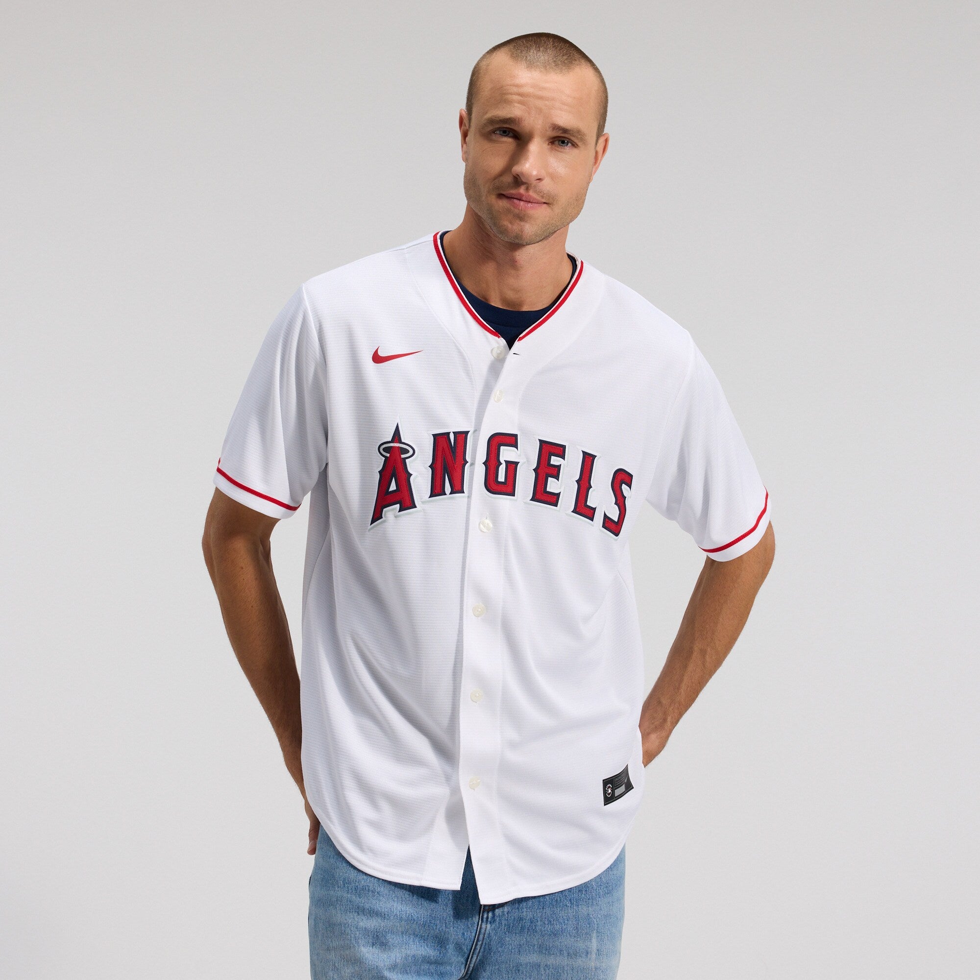 Los Angeles Angels Home Replica Team Jersey - White | Stitched Baseball Jersey TJS1333