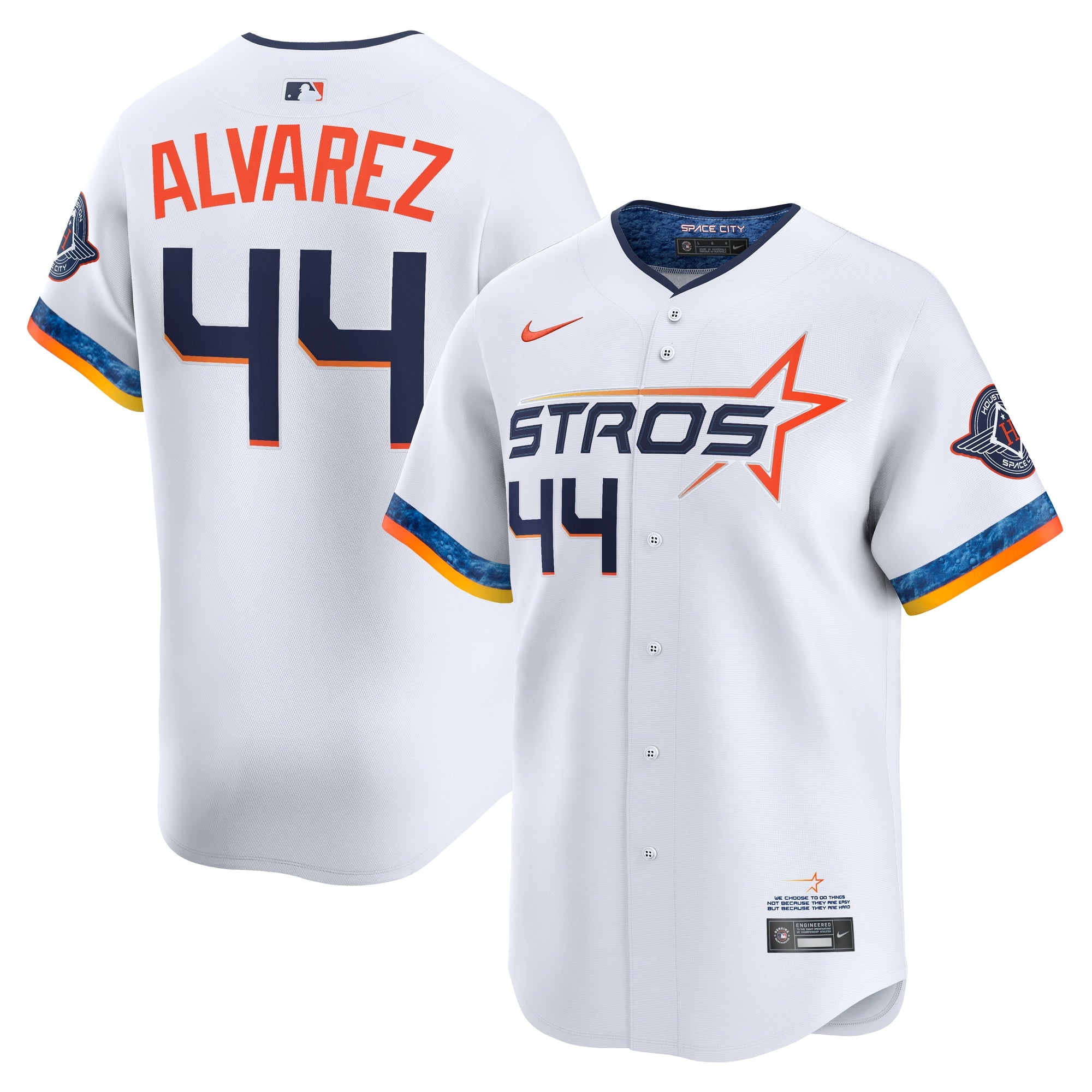 Yordan Alvarez Houston Astros 2025 City Connect Limited Player Jersey - White | Stitched Baseball Jersey TJS1587