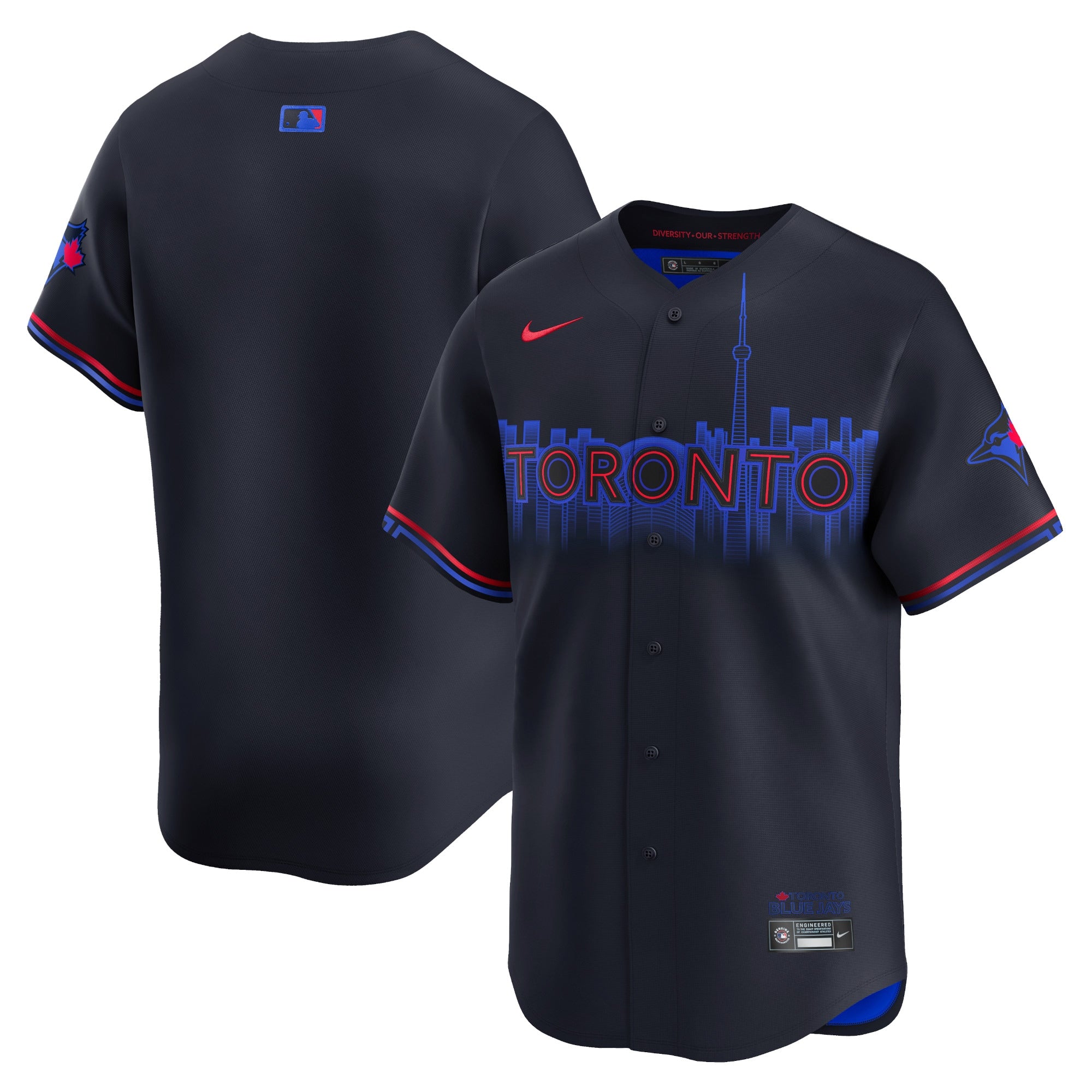 Toronto Blue Jays 2024 City Connect Limited Jersey - Navy | Stitched Baseball Jersey TJS1312