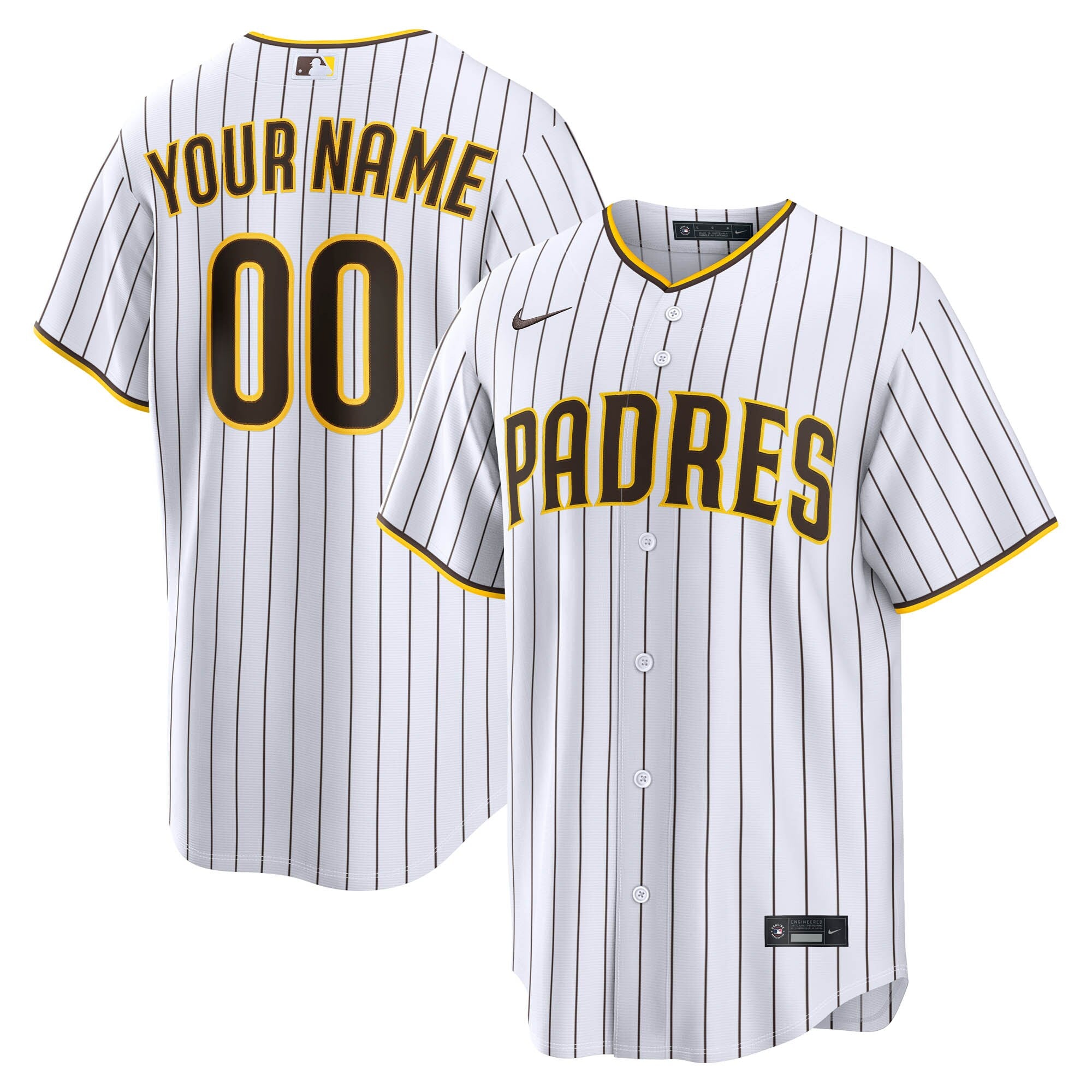 San Diego Padres Home Replica Custom Jersey - White | Stitched Baseball Jersey TJS1360