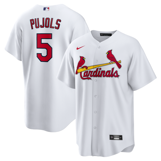 Albert Pujols St. Louis Cardinals Home Retired Player Replica Jersey - White | Stitched Baseball Jersey TJS1376
