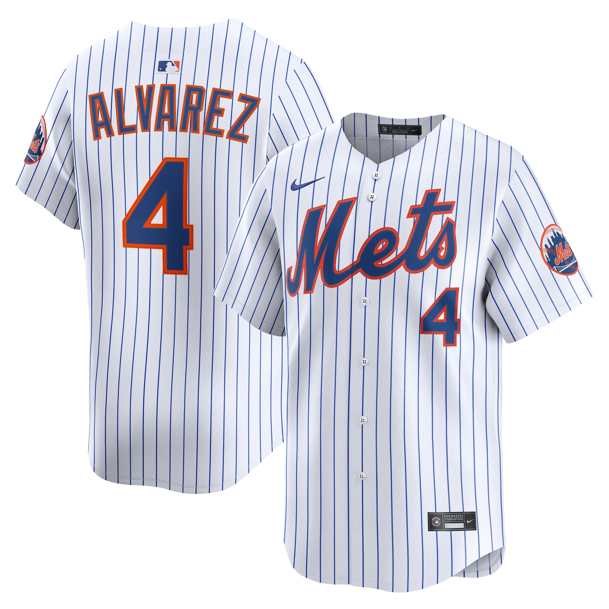 Francisco Alvarez New York Mets Home Limited Player Jersey - White | Stitched Baseball Jersey TJS1335