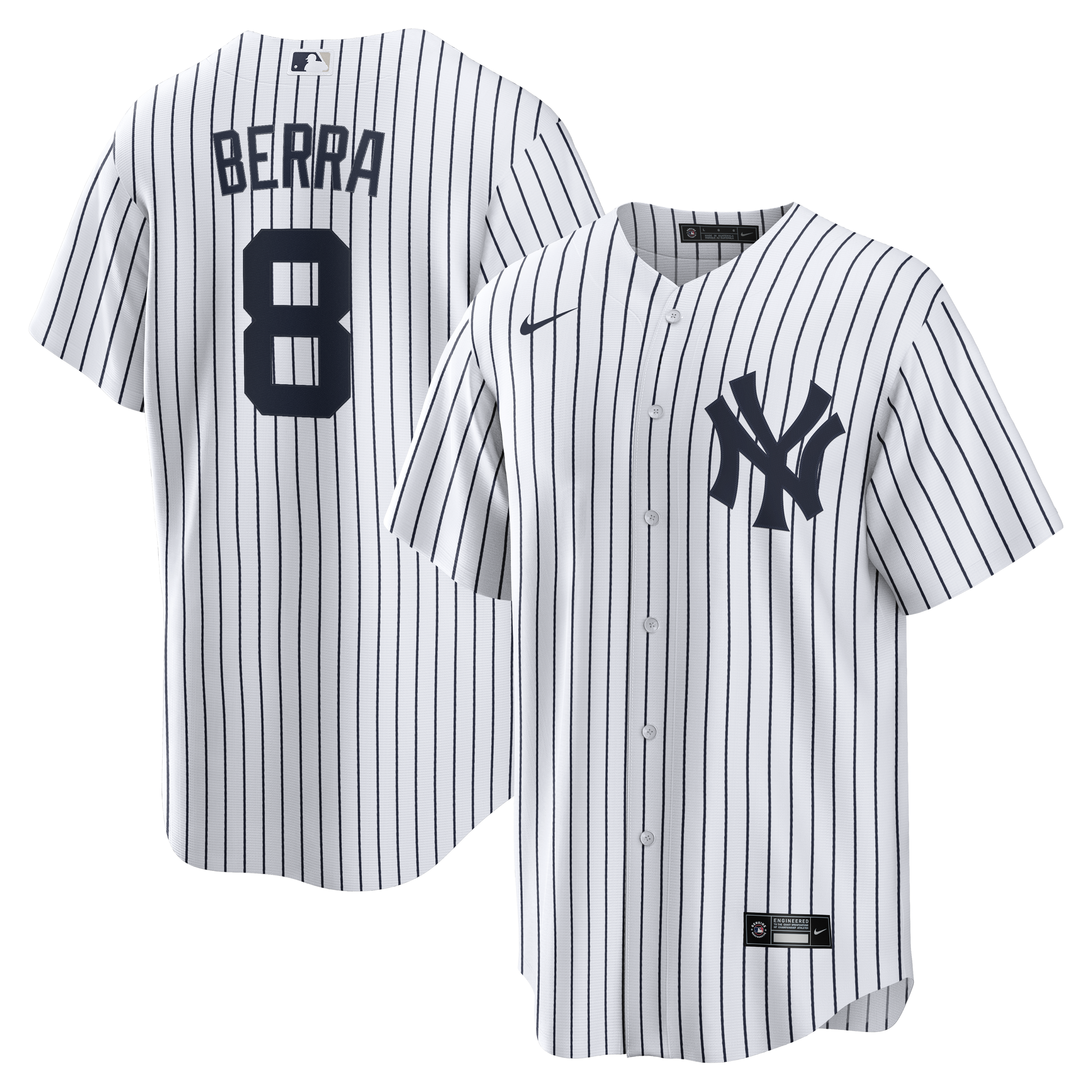 Yogi Berra New York Yankees Home Retired Player Replica Jersey - White | Stitched Baseball Jersey TJS1516