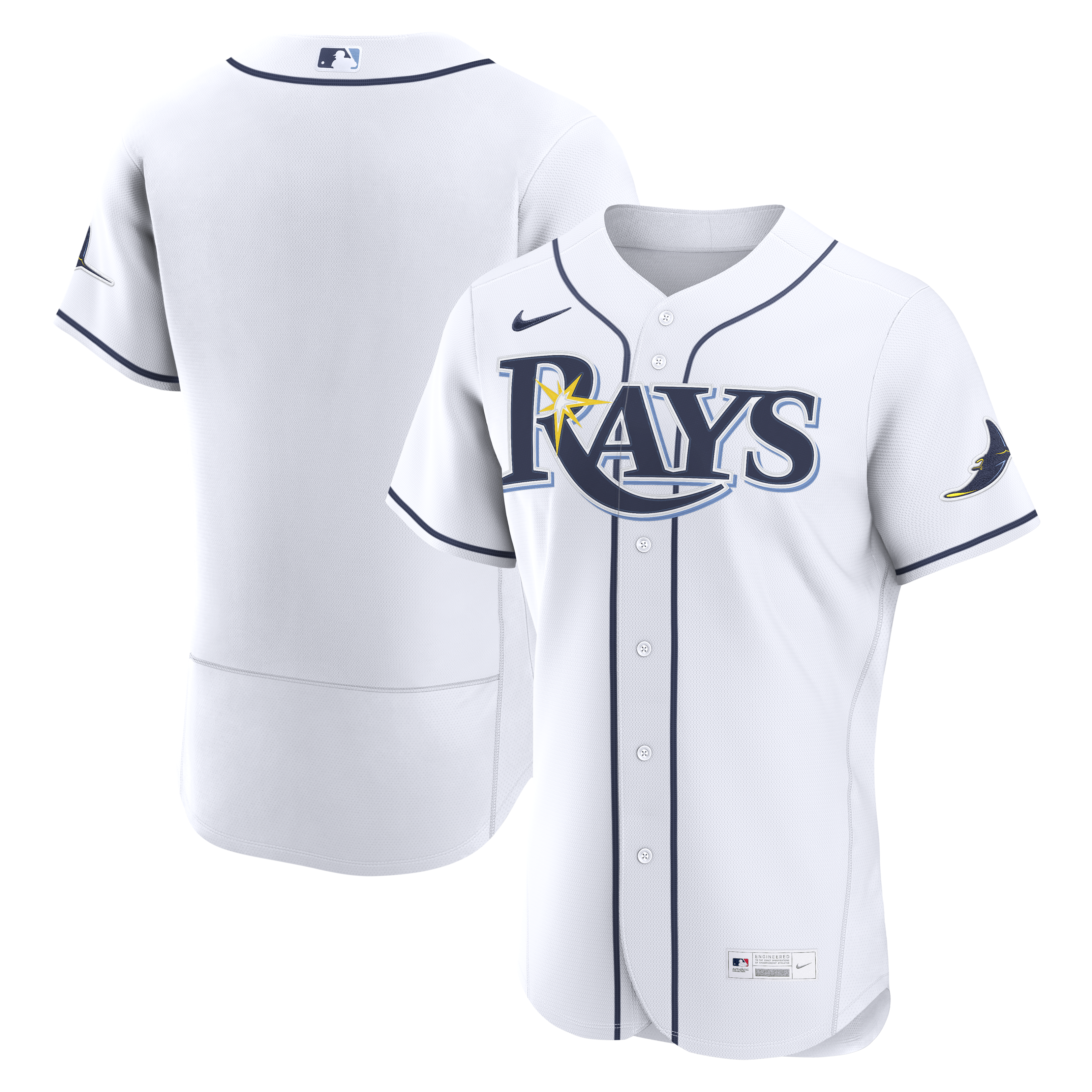 Tampa Bay Rays Home Jersey - White | Stitched Baseball Jersey TJS1524