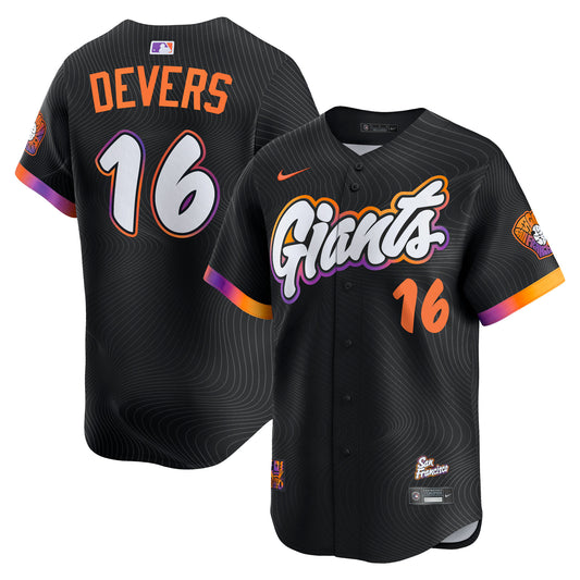 Rafael Devers San Francisco Giants 2025 City Connect Limited Player Jersey - Black | Stitched Baseball Jersey TJS1558