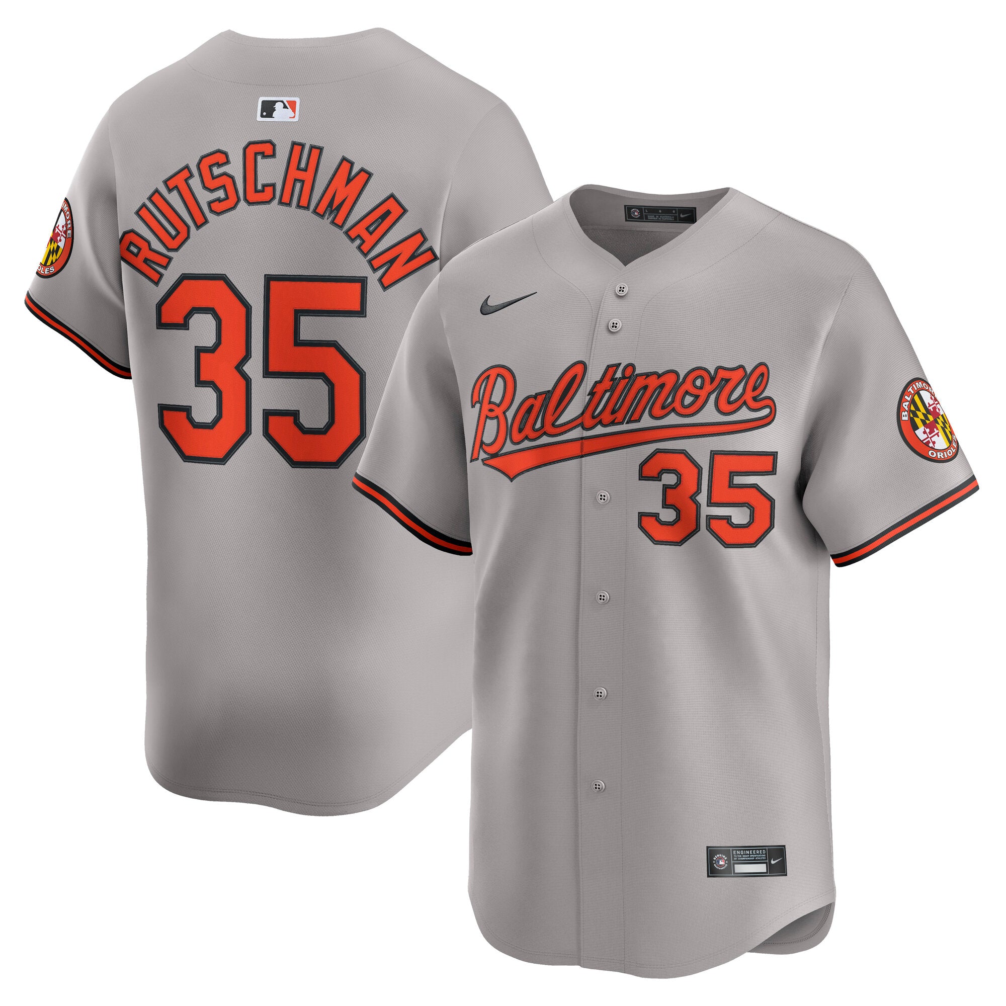 Adley Rutschman Baltimore Orioles Road Limited Player Jersey - Gray | Stitched Baseball Jersey TJS1471