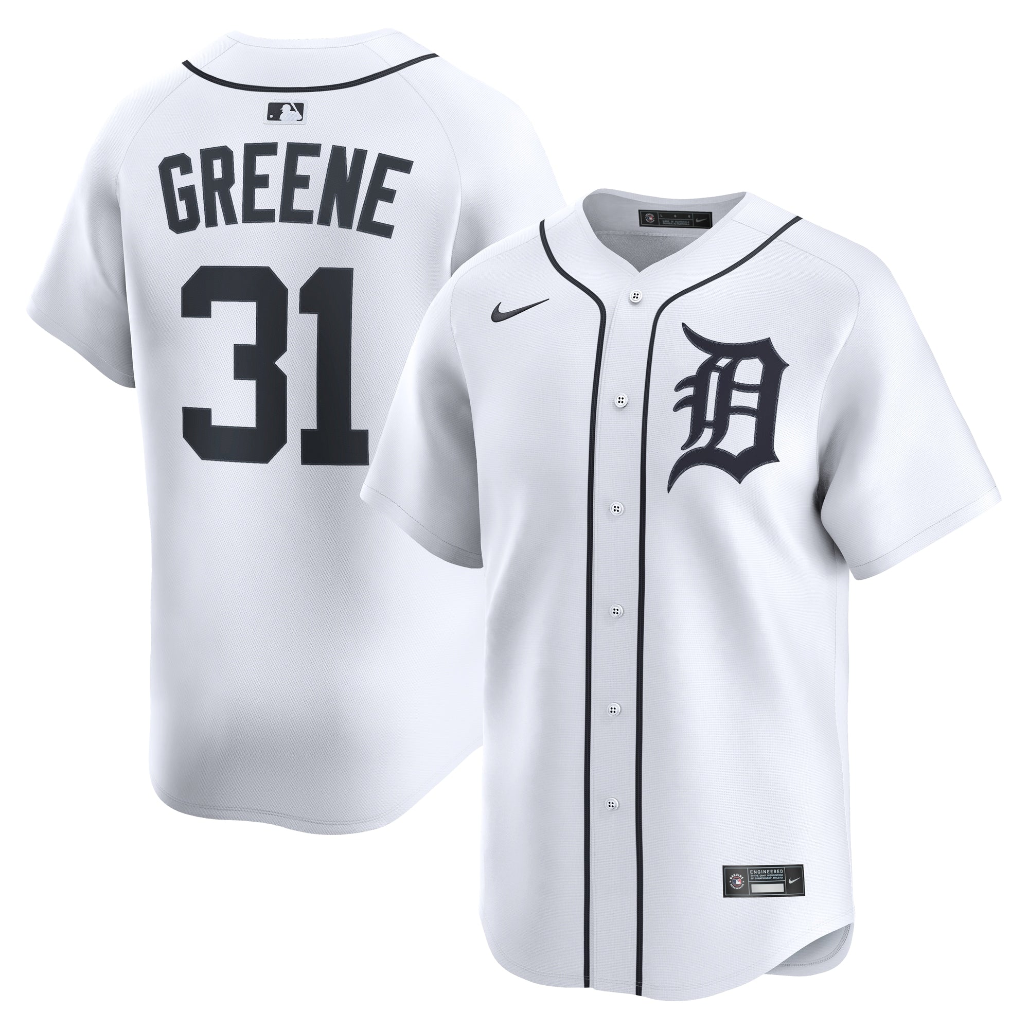 Riley Greene Detroit Tigers Home Limited Player Jersey - White | Stitched Baseball Jersey TJS1423