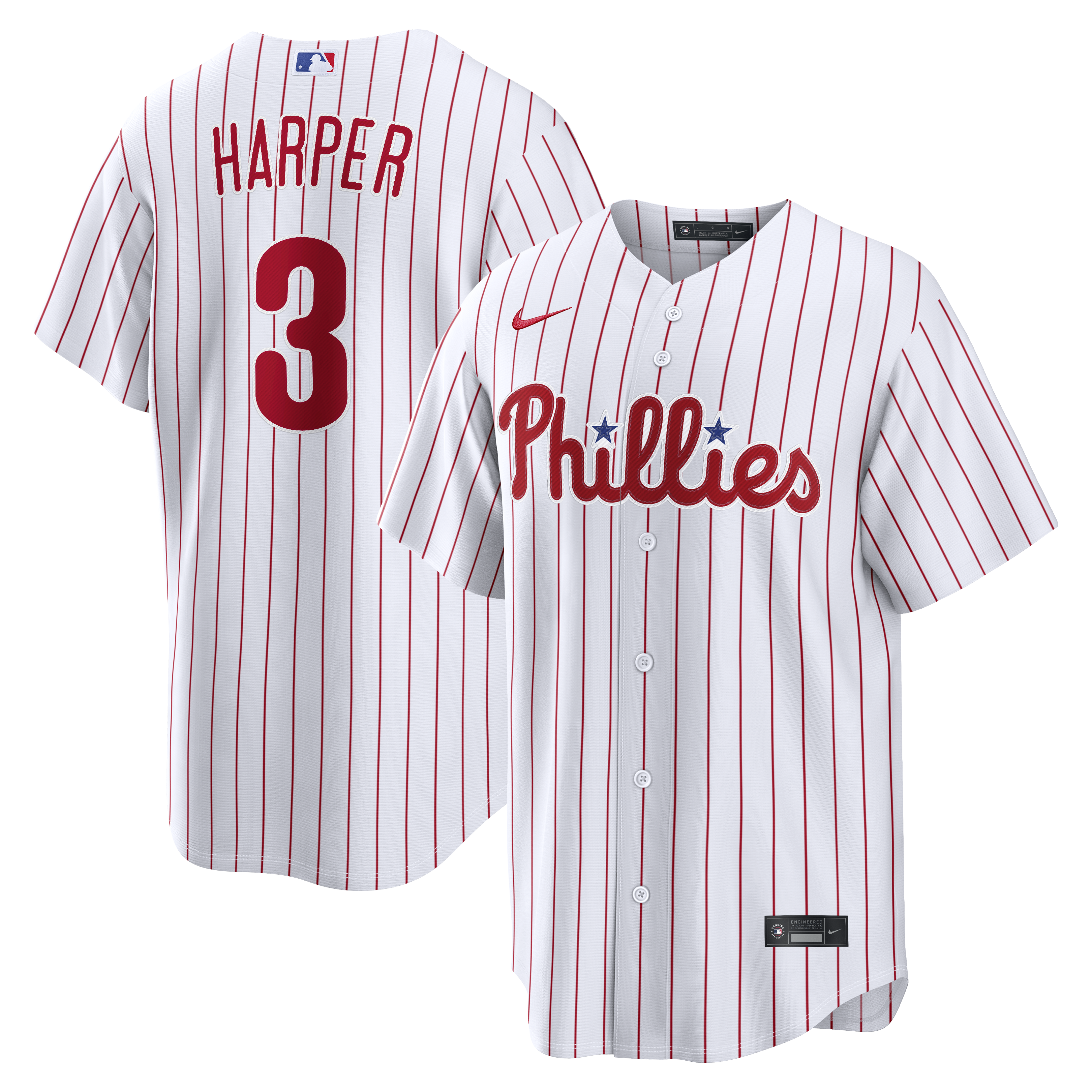 Bryce Harper Philadelphia Phillies Home Replica Jersey - White | Stitched Baseball Jersey TJS1548
