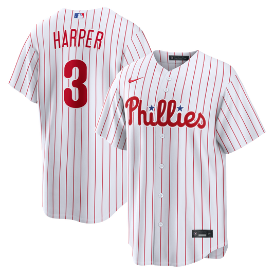 Bryce Harper Philadelphia Phillies Home Replica Jersey - White | Stitched Baseball Jersey TJS1548