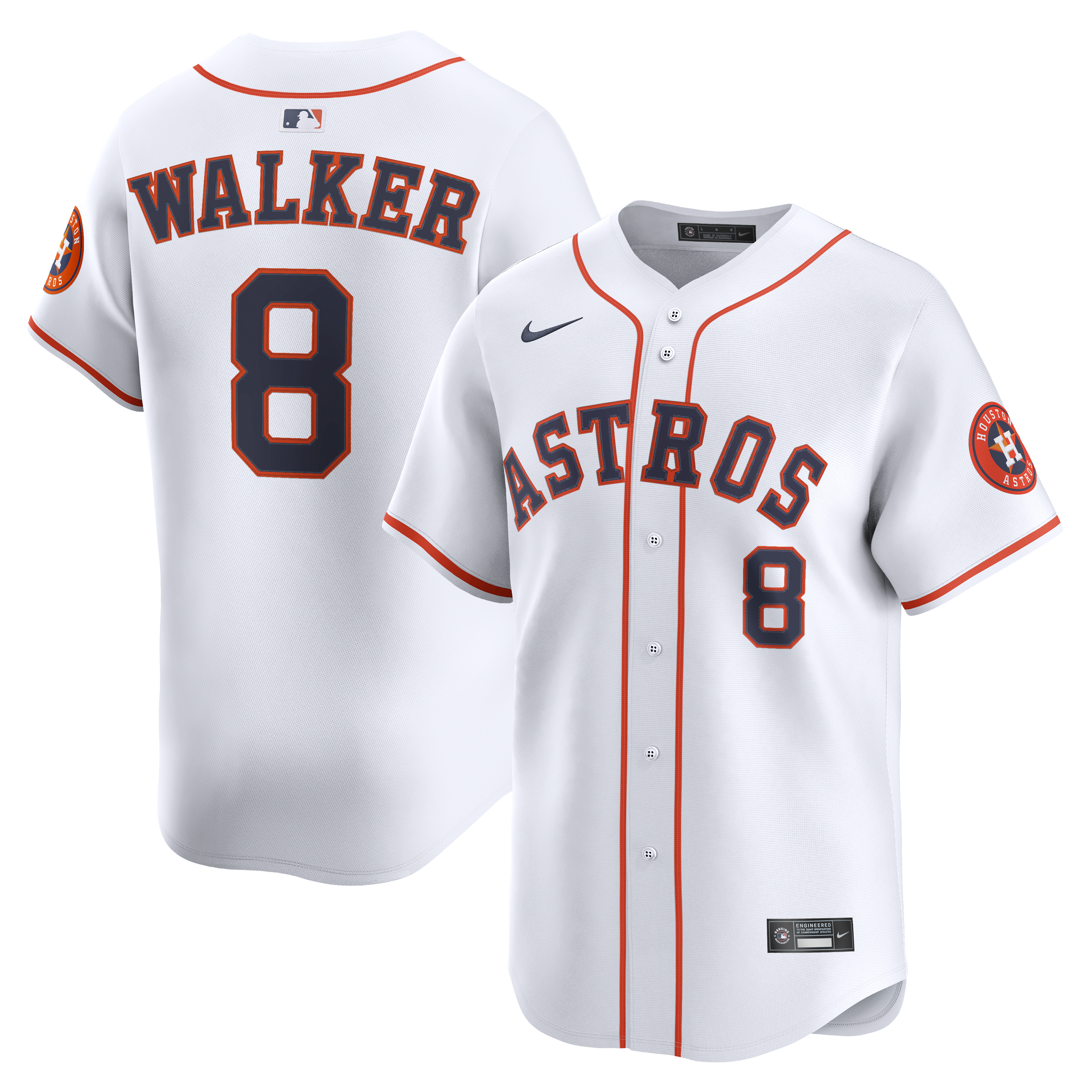 Christian Walker Houston Astros Home Limited Player Jersey - White | Stitched Baseball Jersey TJS1546