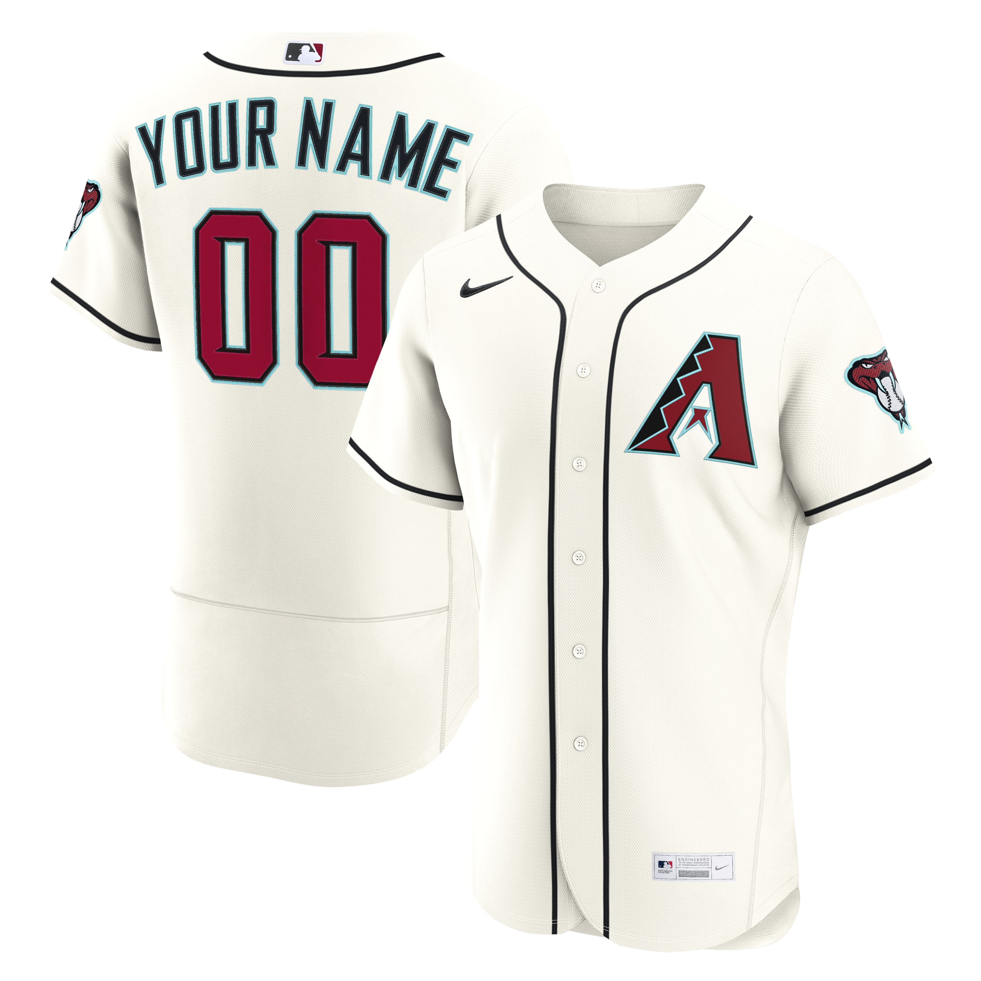 Arizona Diamondbacks Home Custom Jersey - Cream | Stitched Baseball Jersey TJS1446