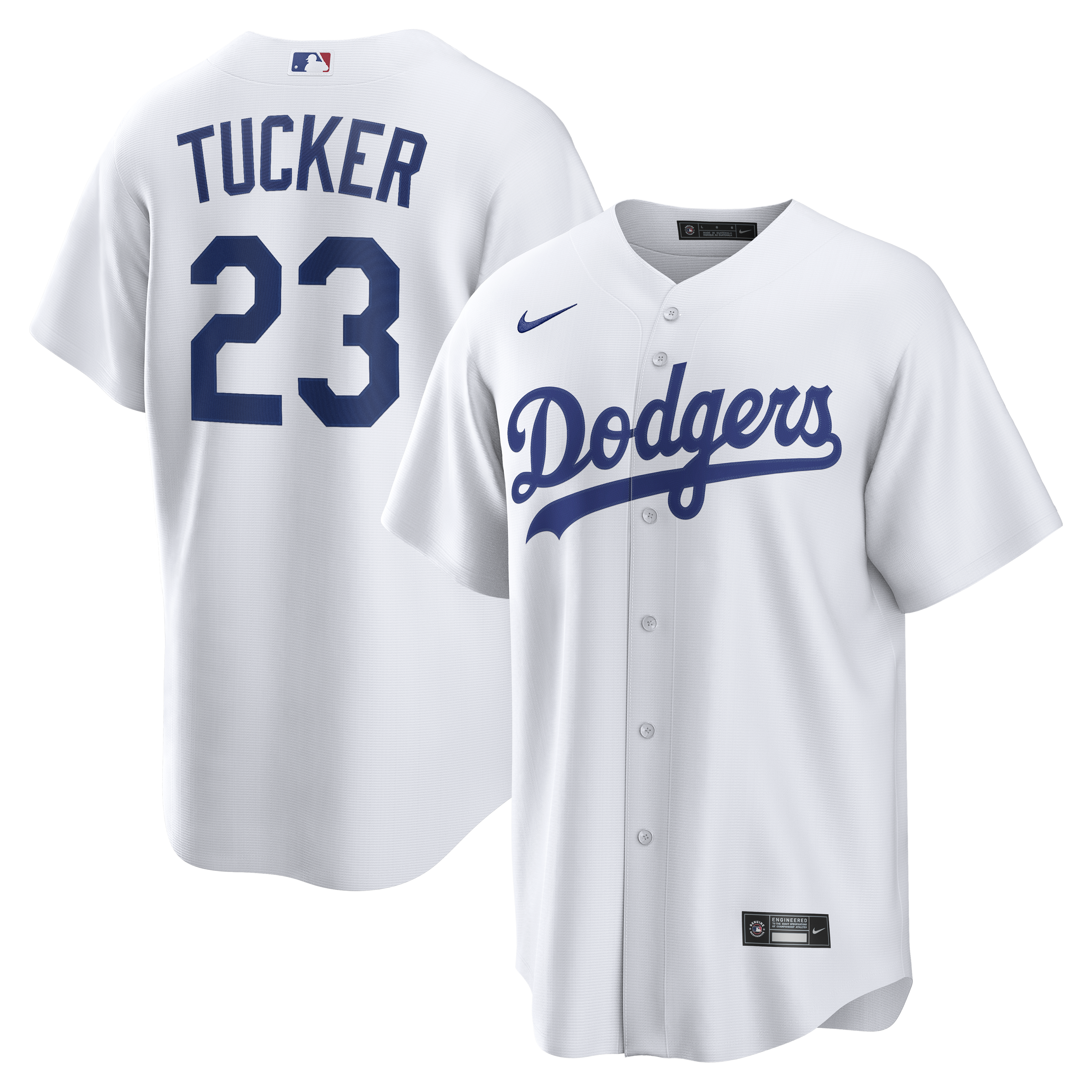 Kyle Tucker Los Angeles Dodgers Home Replica Jersey - White | Stitched Baseball Jersey TJS1552