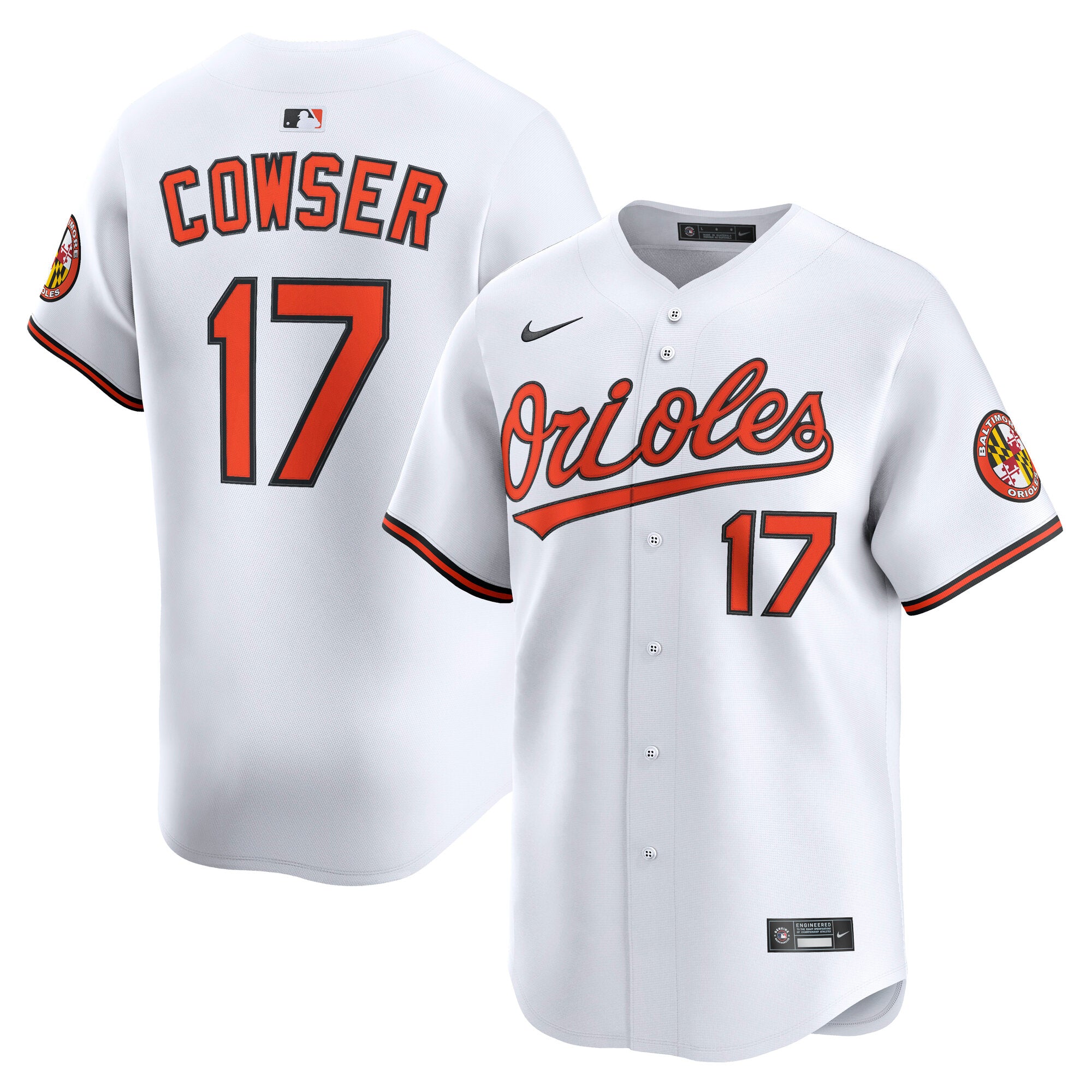 Colton Cowser Baltimore Orioles Home Limited Player Jersey - White | Stitched Baseball Jersey TJS1528