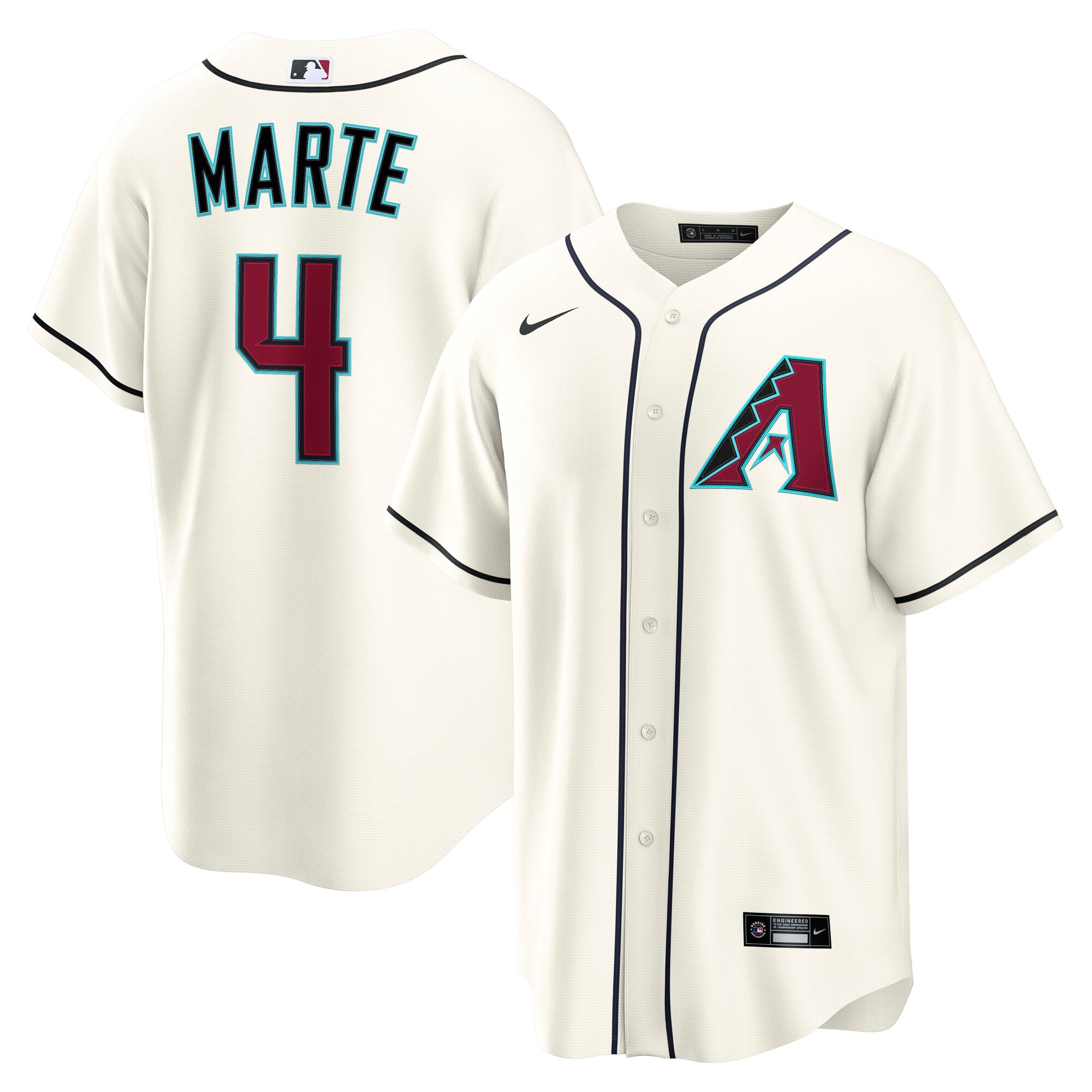 Ketel Marte Arizona Diamondbacks Home Replica Jersey - Cream | Stitched Baseball Jersey TJS1372