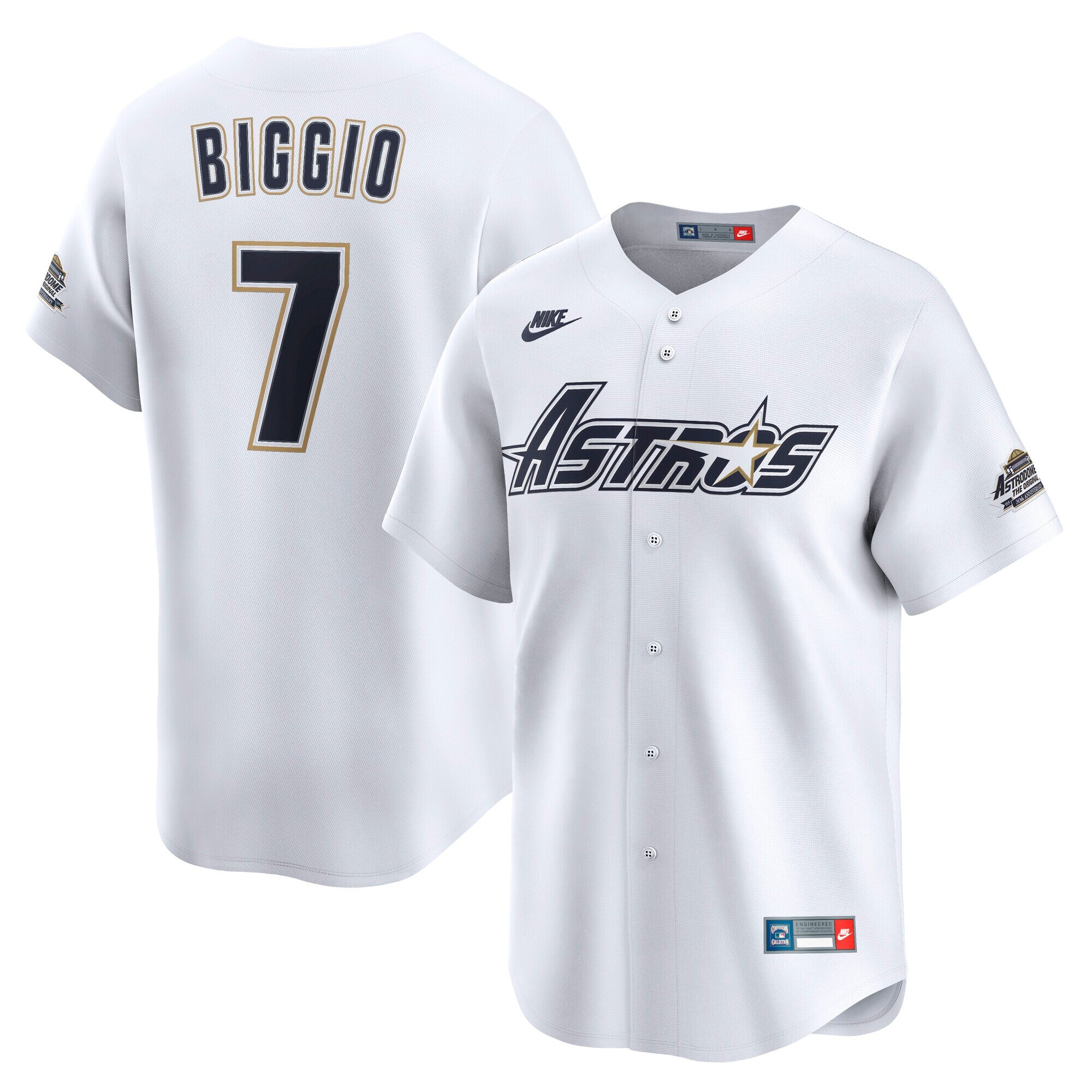 Craig Biggio Houston Astros Throwback Cooperstown Collection Limited Jersey - White | Stitched Baseball Jersey TJS1317