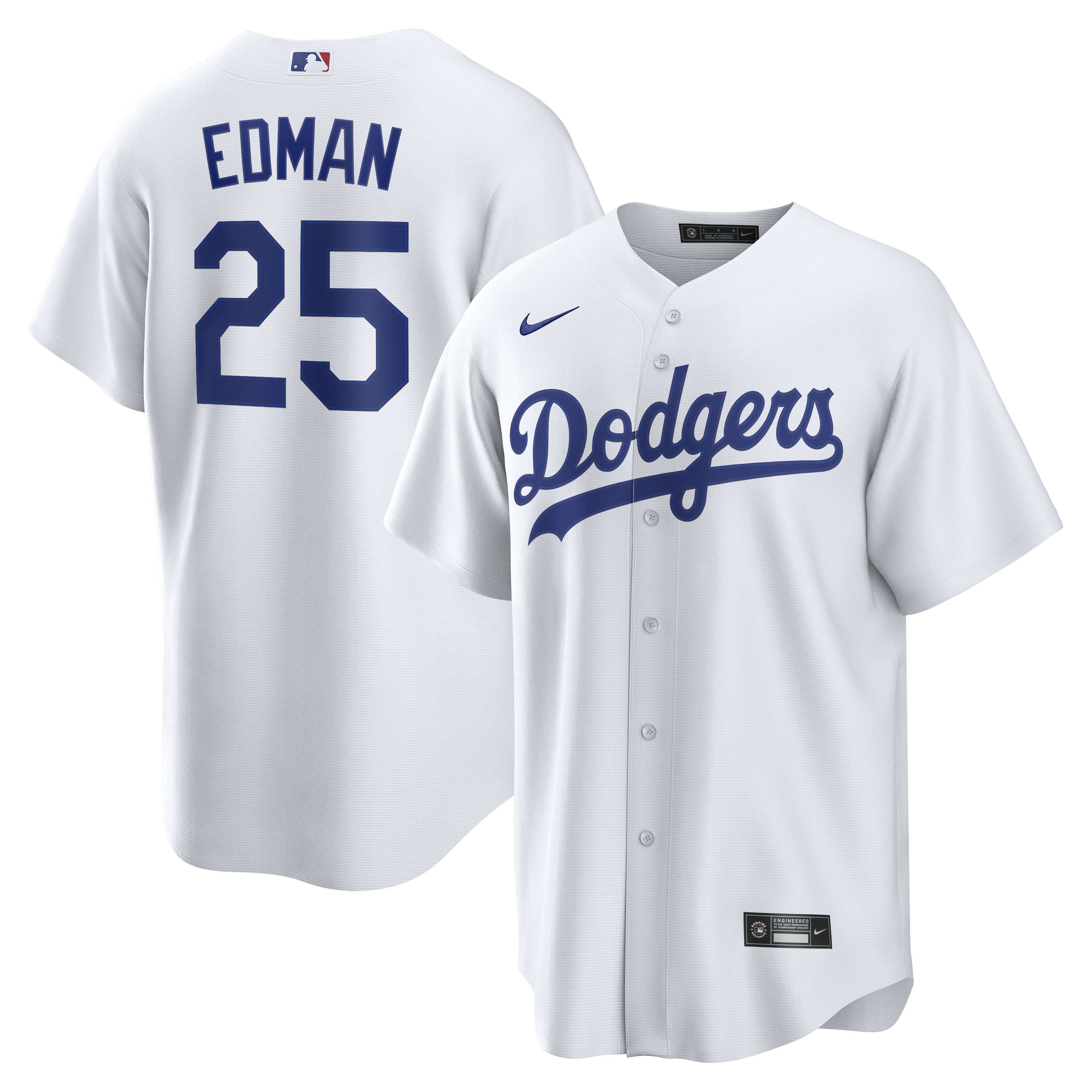 Tommy Edman Los Angeles Dodgers Home Replica Jersey - White | Stitched Baseball Jersey TJS1530