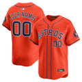 Houston Astros Alternate Limited Custom Jersey - Orange | Stitched Baseball Jersey TJS1386