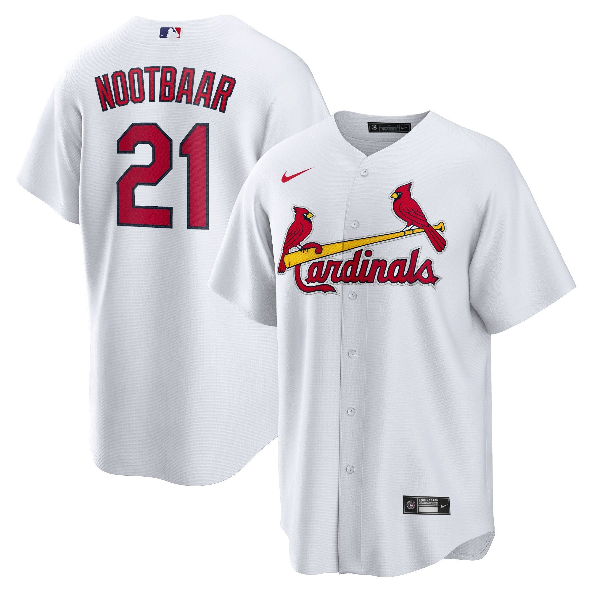 Lars Nootbaar St. Louis Cardinals Home Replica Jersey - White | Stitched Baseball Jersey TJS1413