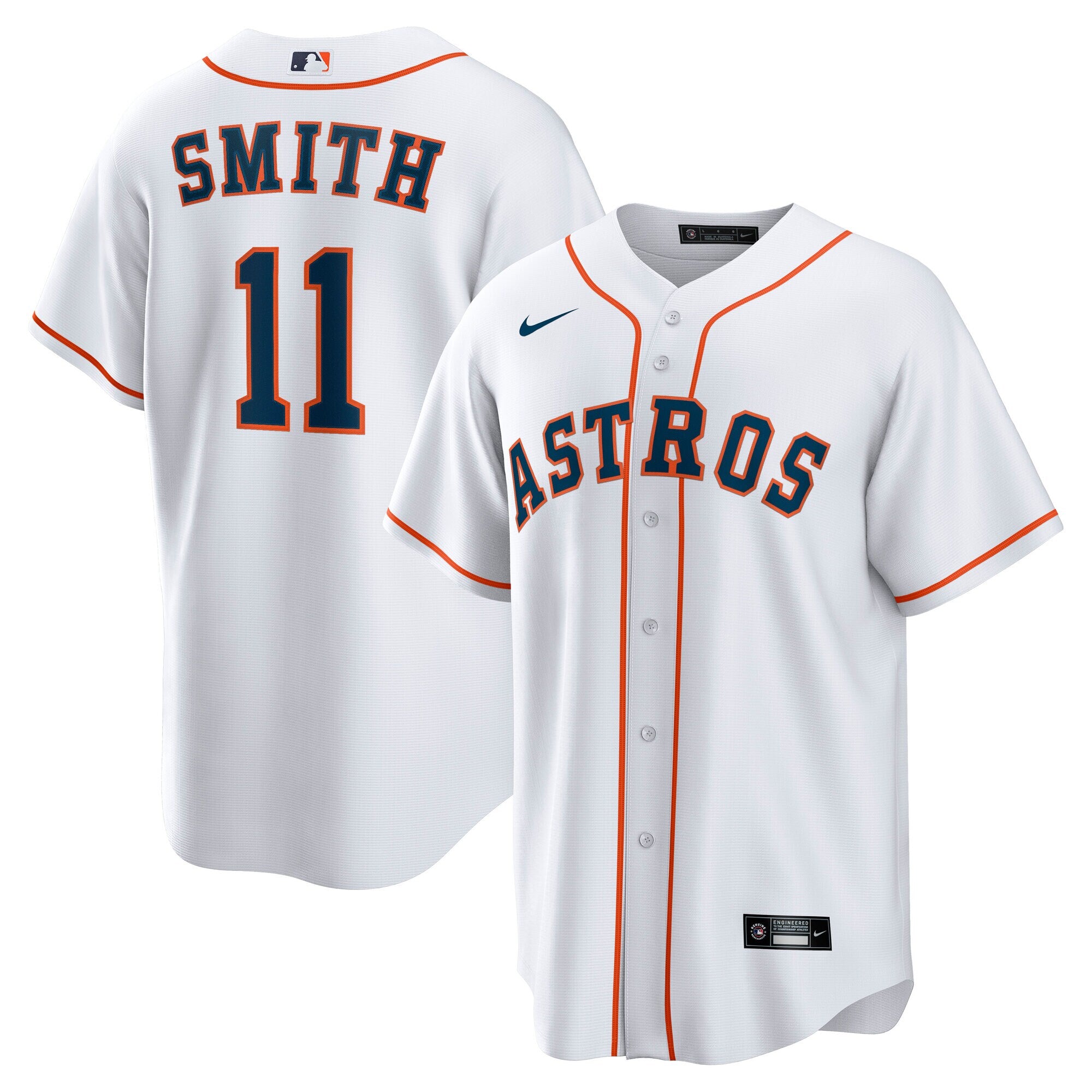 Cam Smith Houston Astros Home Replica Jersey - White | Stitched Baseball Jersey TJS1550