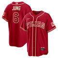 Josh Jung Texas Rangers 2026 City Connect Stadium Jersey - Red | Stitched Baseball Jersey TJS1457