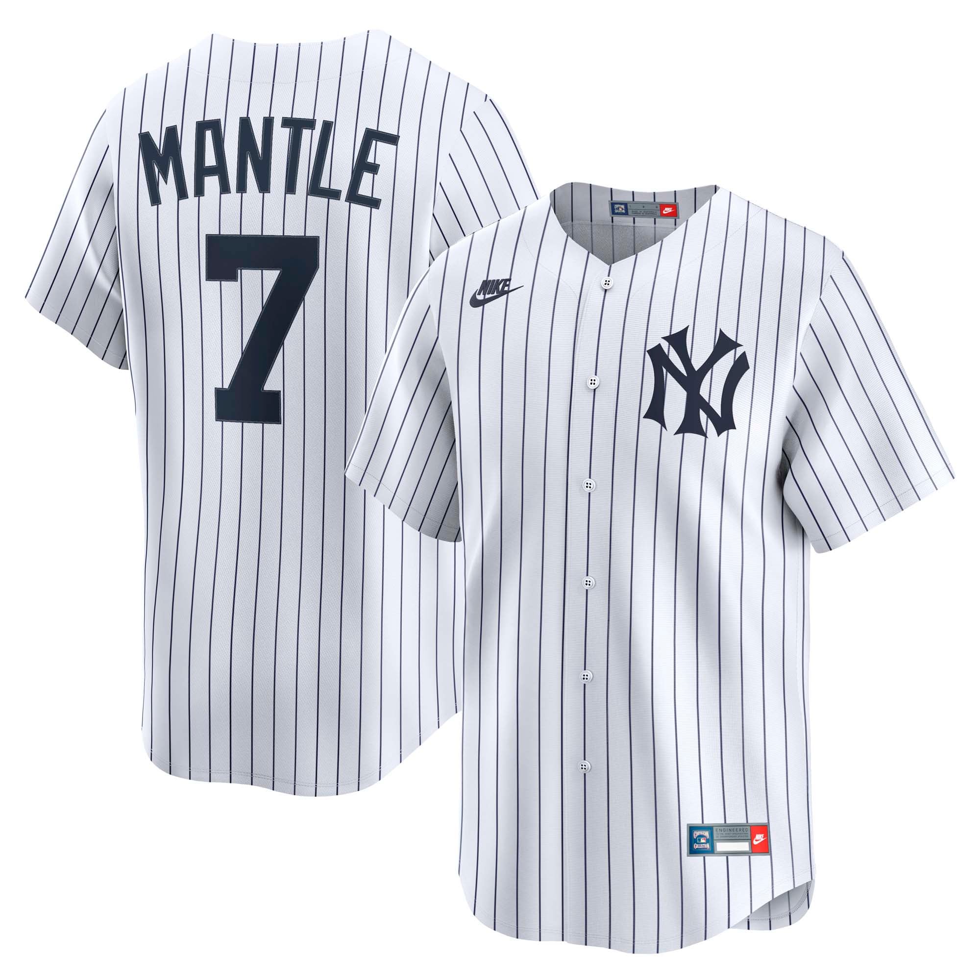 Mickey Mantle New York Yankees Throwback Cooperstown Collection Limited Jersey - White | Stitched Baseball Jersey TJS1493