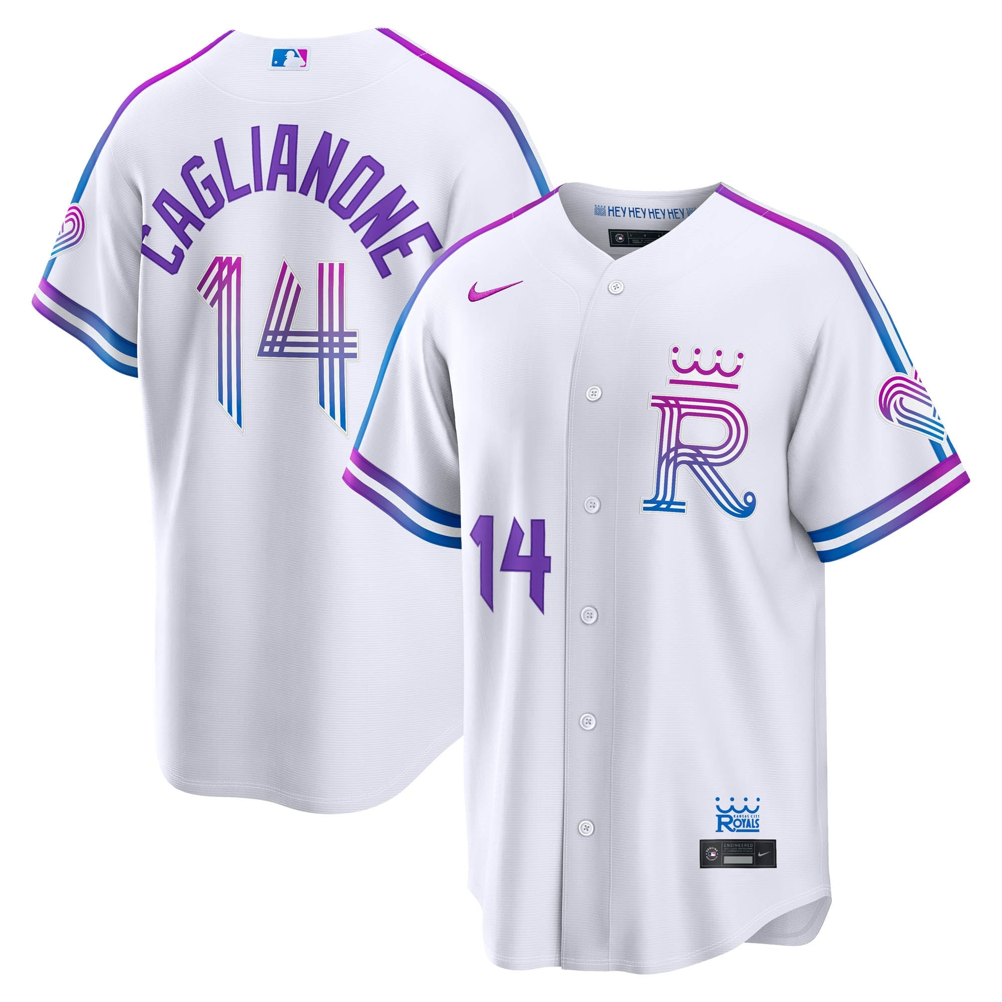 Jac Caglianone Kansas City Royals 2026 City Connect Stadium Jersey - White | Stitched Baseball Jersey TJS1347