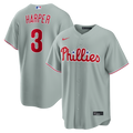 Bryce Harper Philadelphia Phillies Road Replica Jersey - Gray | Stitched Baseball Jersey TJS1488
