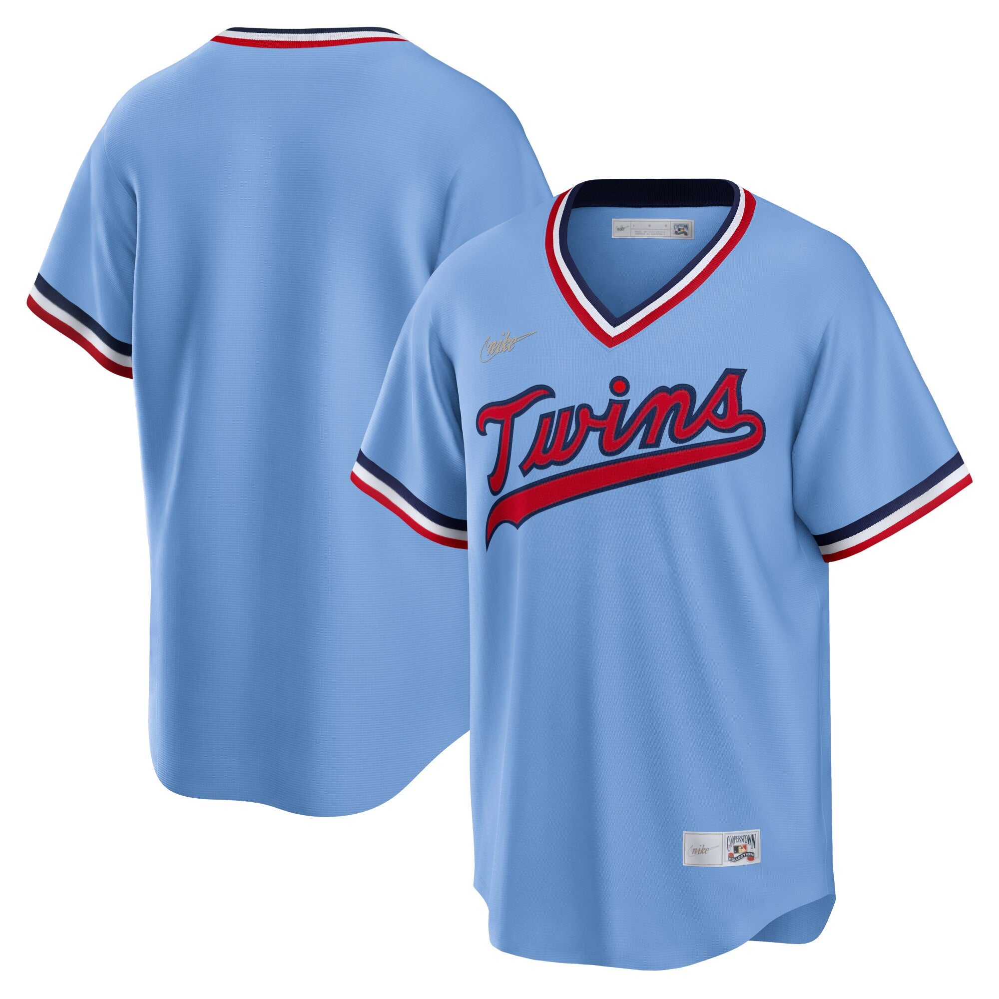 Minnesota Twins Road Cooperstown Collection Team Jersey - Light Blue | Stitched Baseball Jersey TJS1448