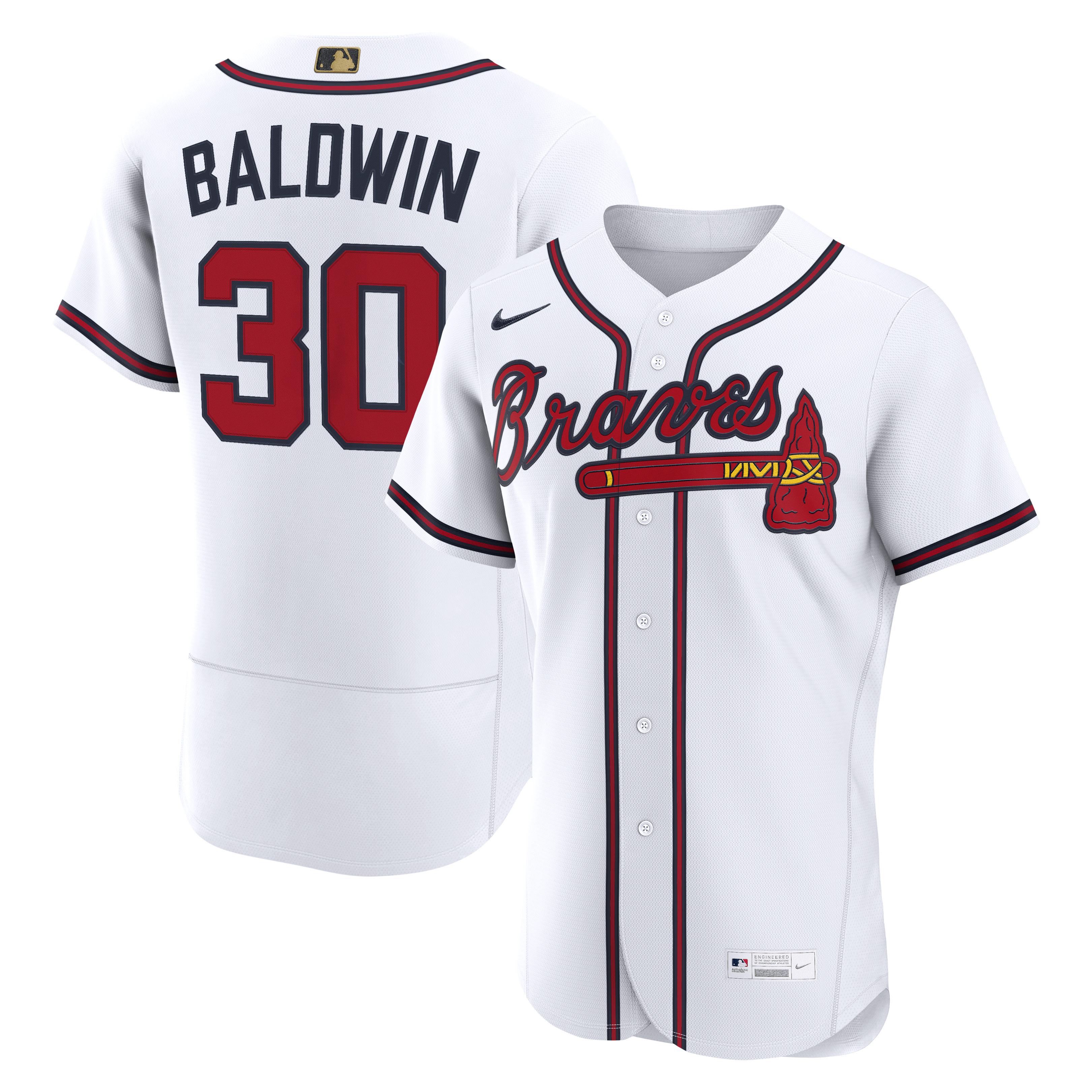 Drake Baldwin Atlanta Braves Awards Jersey - White | Stitched Baseball Jersey TJS1677