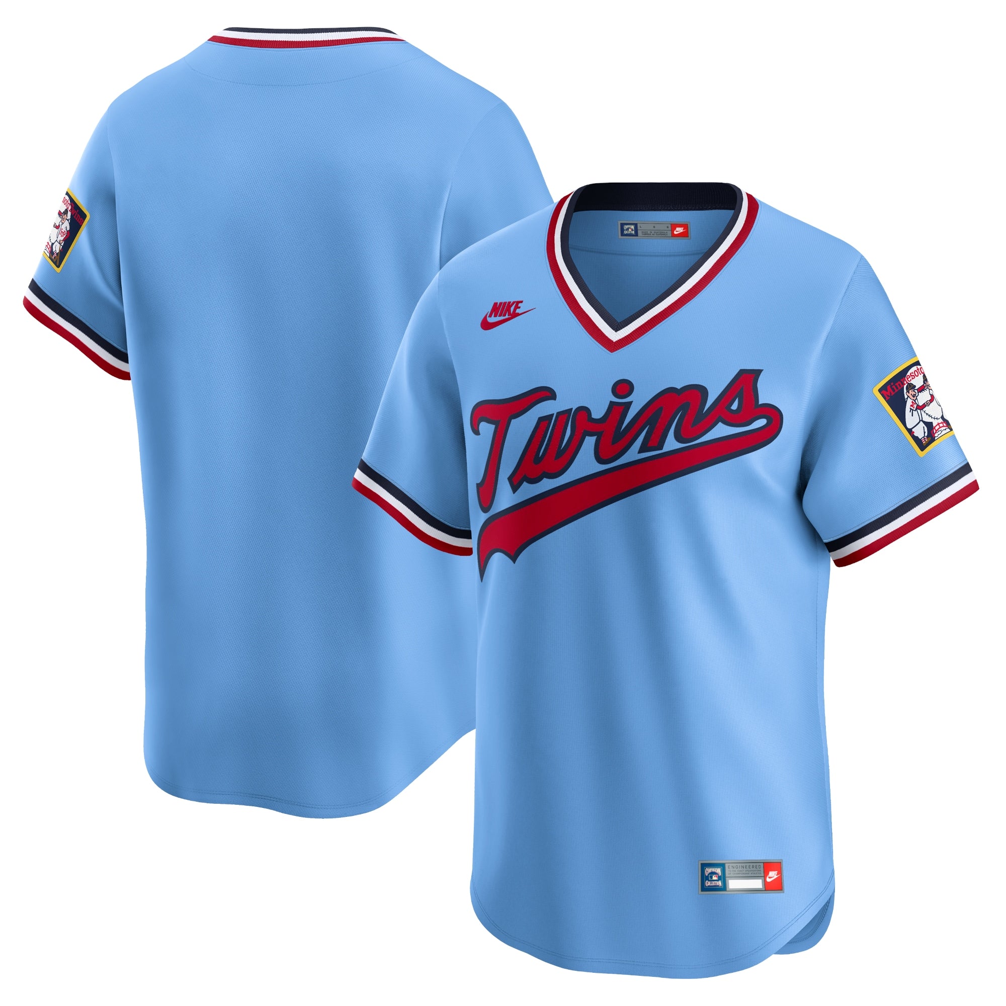 Minnesota Twins Cooperstown Collection Limited Jersey - Light Blue | Stitched Baseball Jersey TJS1497