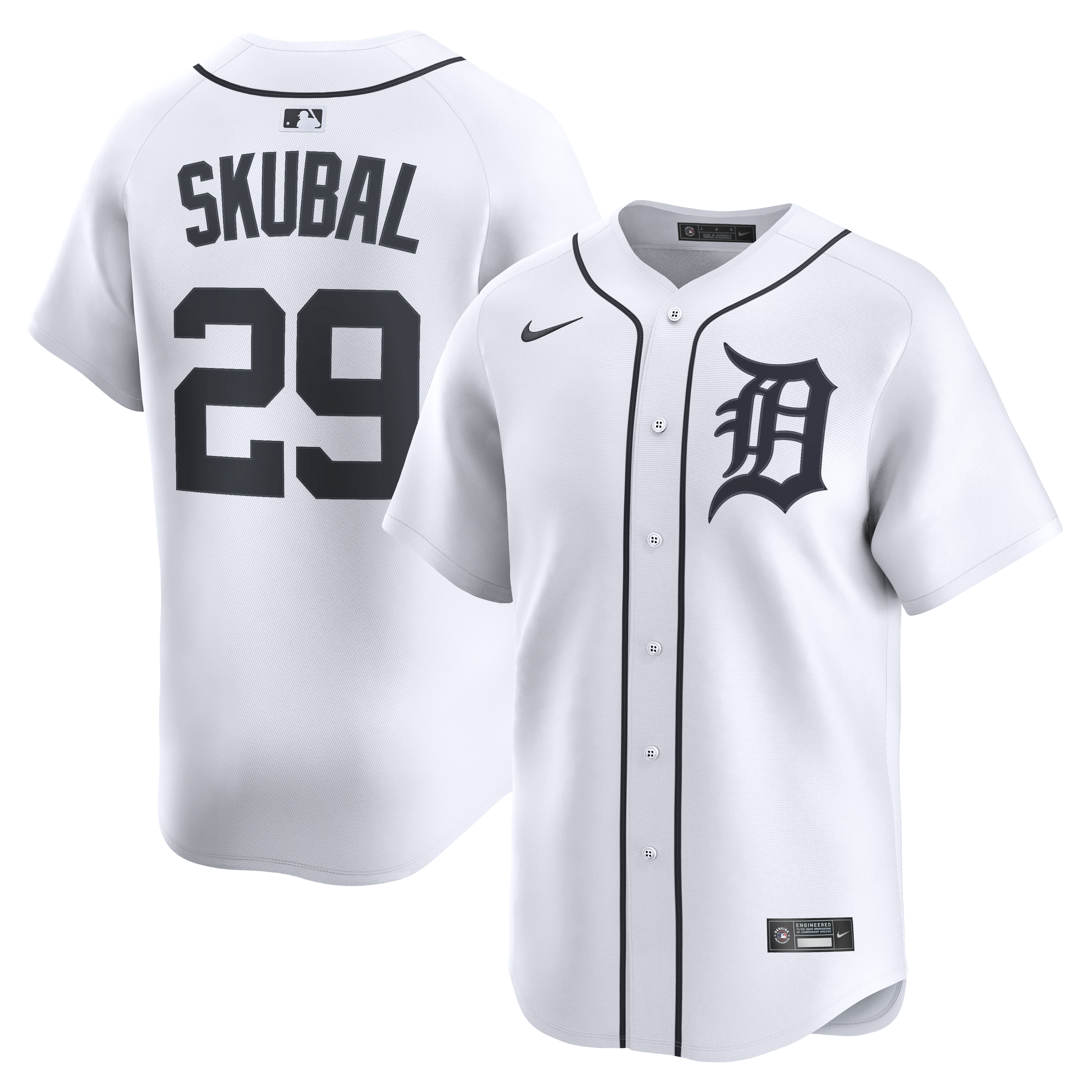 Tarik Skubal Detroit Tigers Home Limited Player Jersey - White | Stitched Baseball Jersey TJS1379