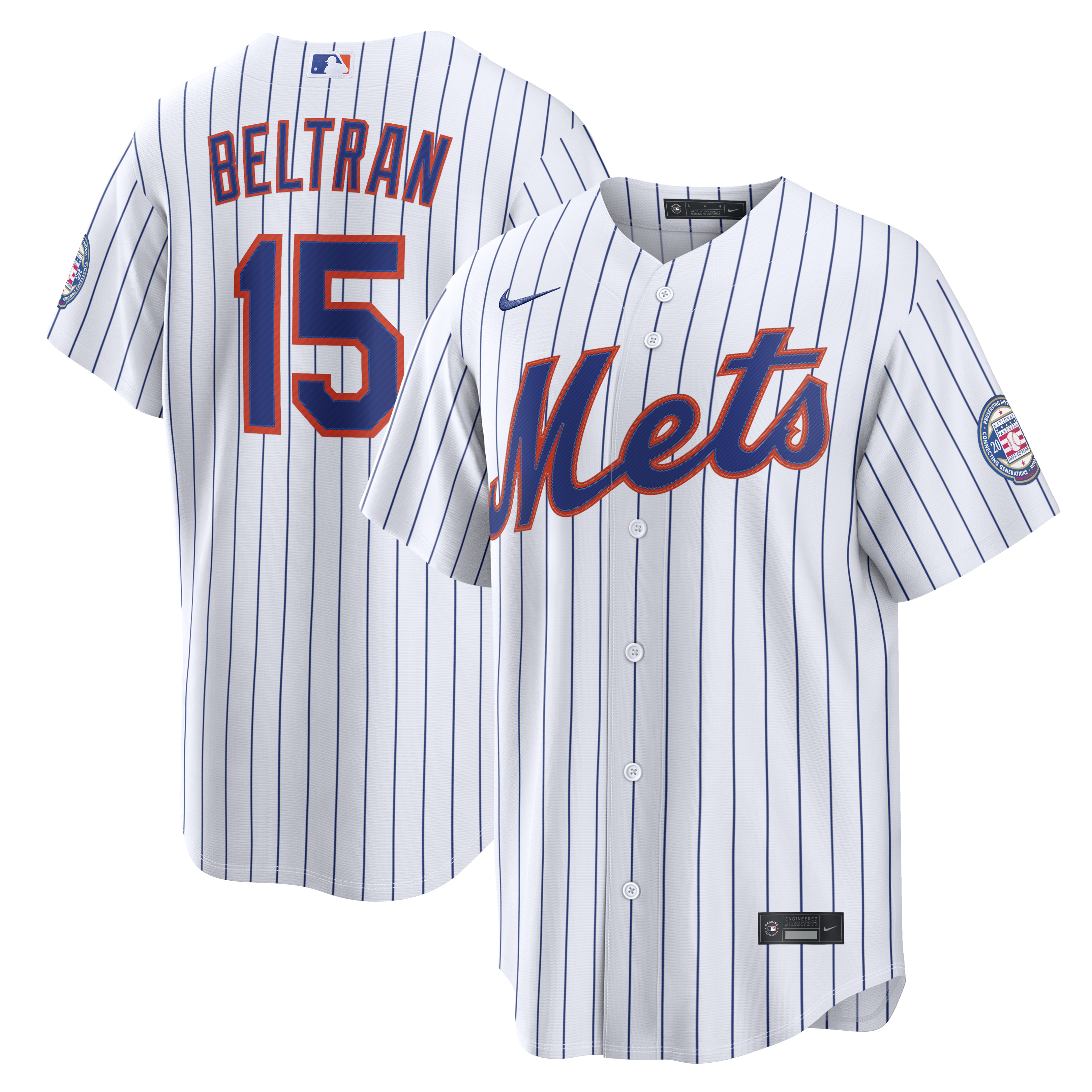 Carlos Beltran New York Mets Home Replica 2026 Hall of Fame Patch Jersey - White | Stitched Baseball Jersey TJS1611