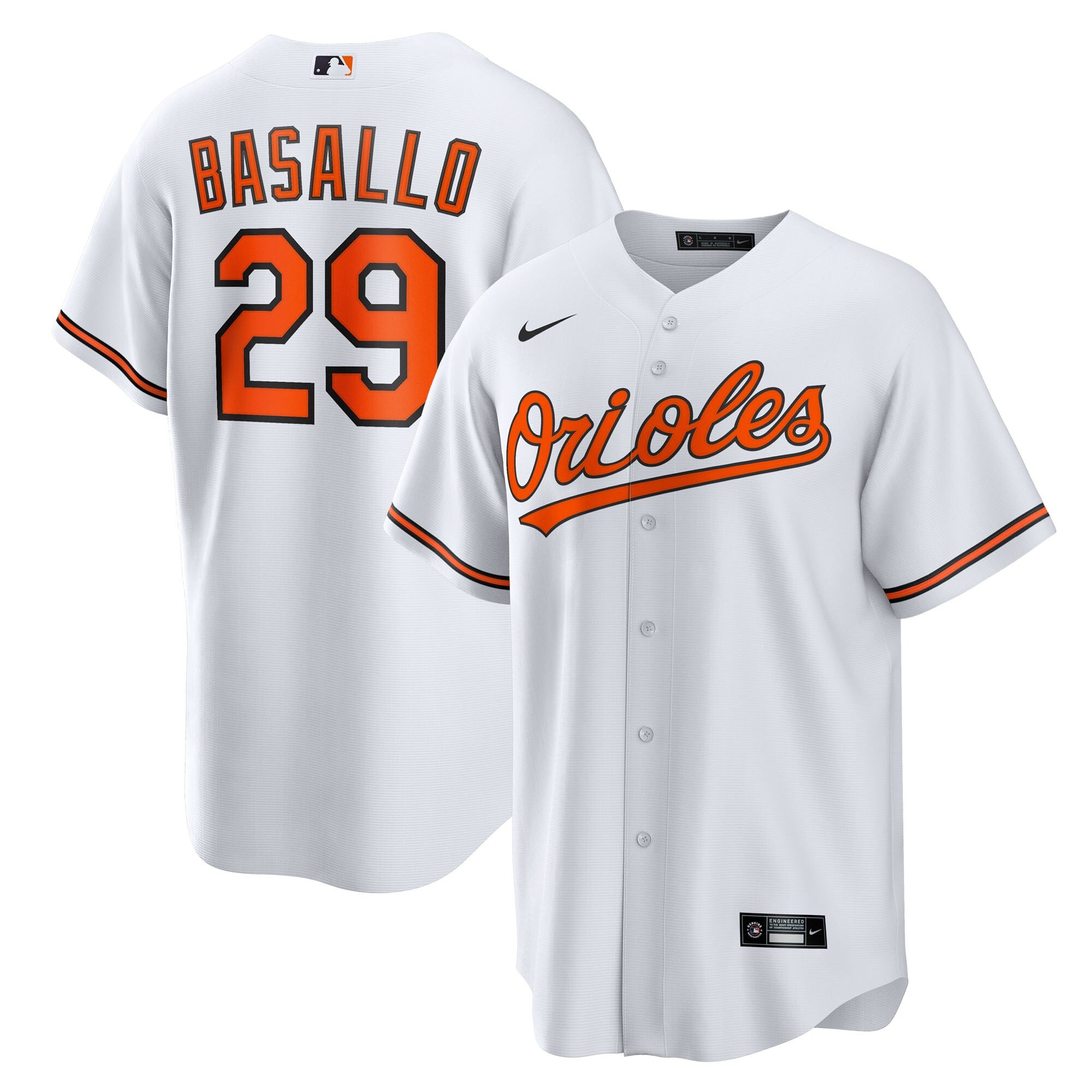 Samuel Basallo Baltimore Orioles Replica Player Jersey - White | Stitched Baseball Jersey TJS1602